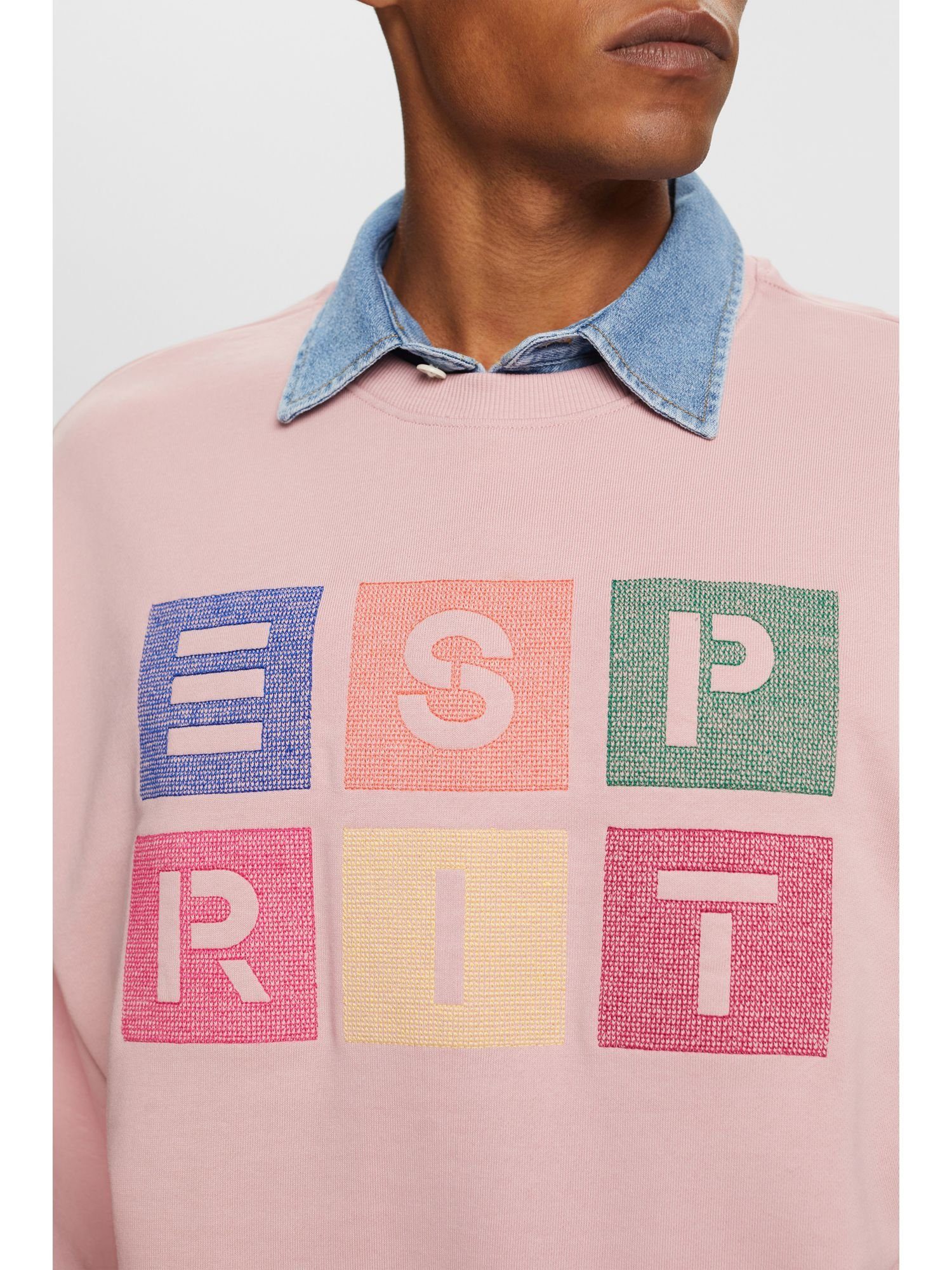 OLD PINK Sweatshirt aus Bio-Baumwolle Logo-Sweatshirt (1-tlg) Esprit