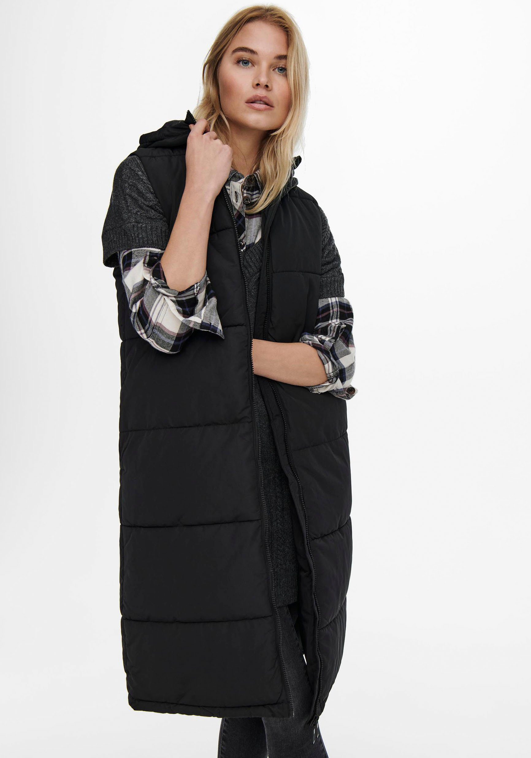 ONLY Steppweste ONLALINA LONG WAISTCOAT OTW günstig online kaufen