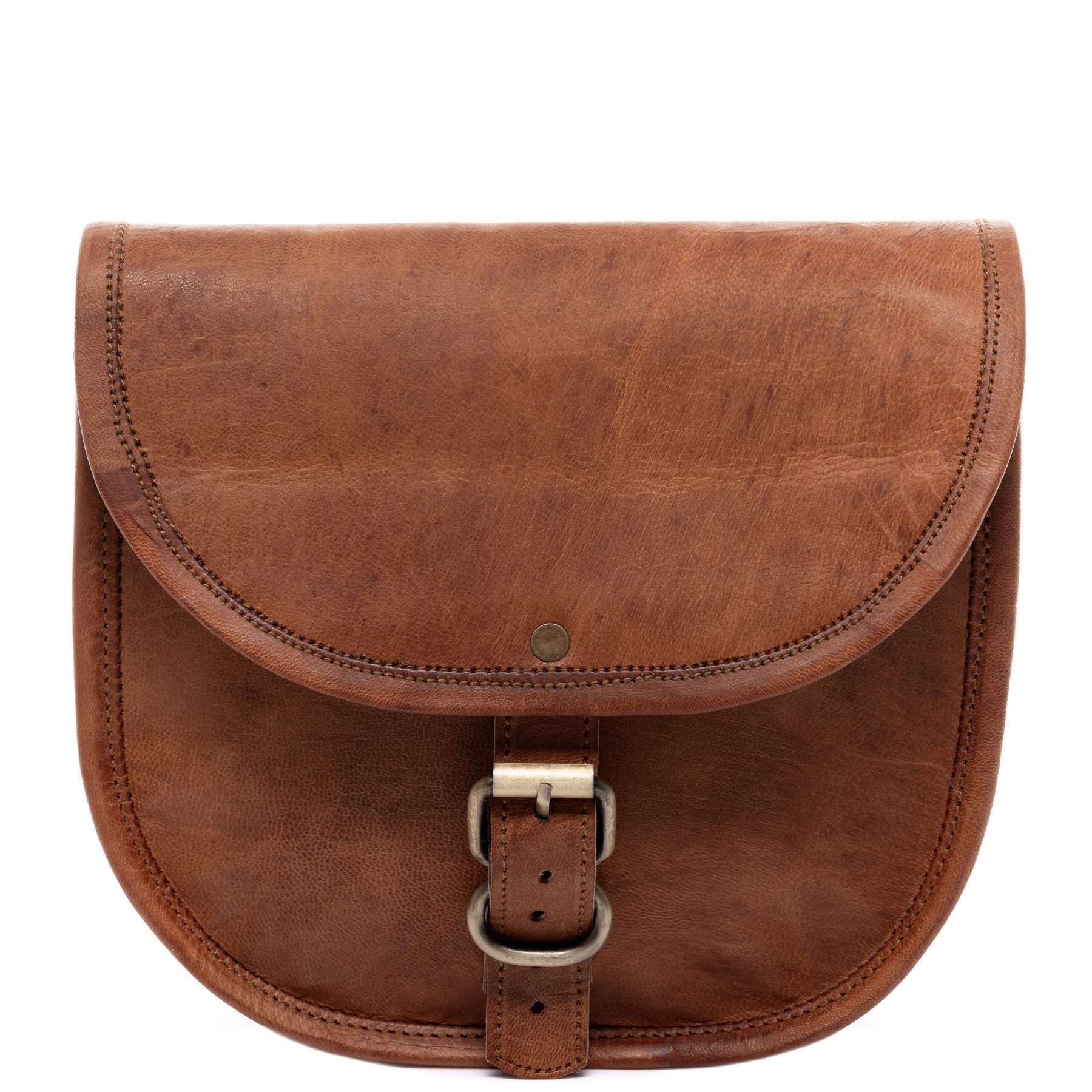 SID & VAIN Umhängetasche echt Leder cross-body groß braun-28 AUBREY, Crossbody Bag Echtleder für Damen, Umhängetasche hellbraun