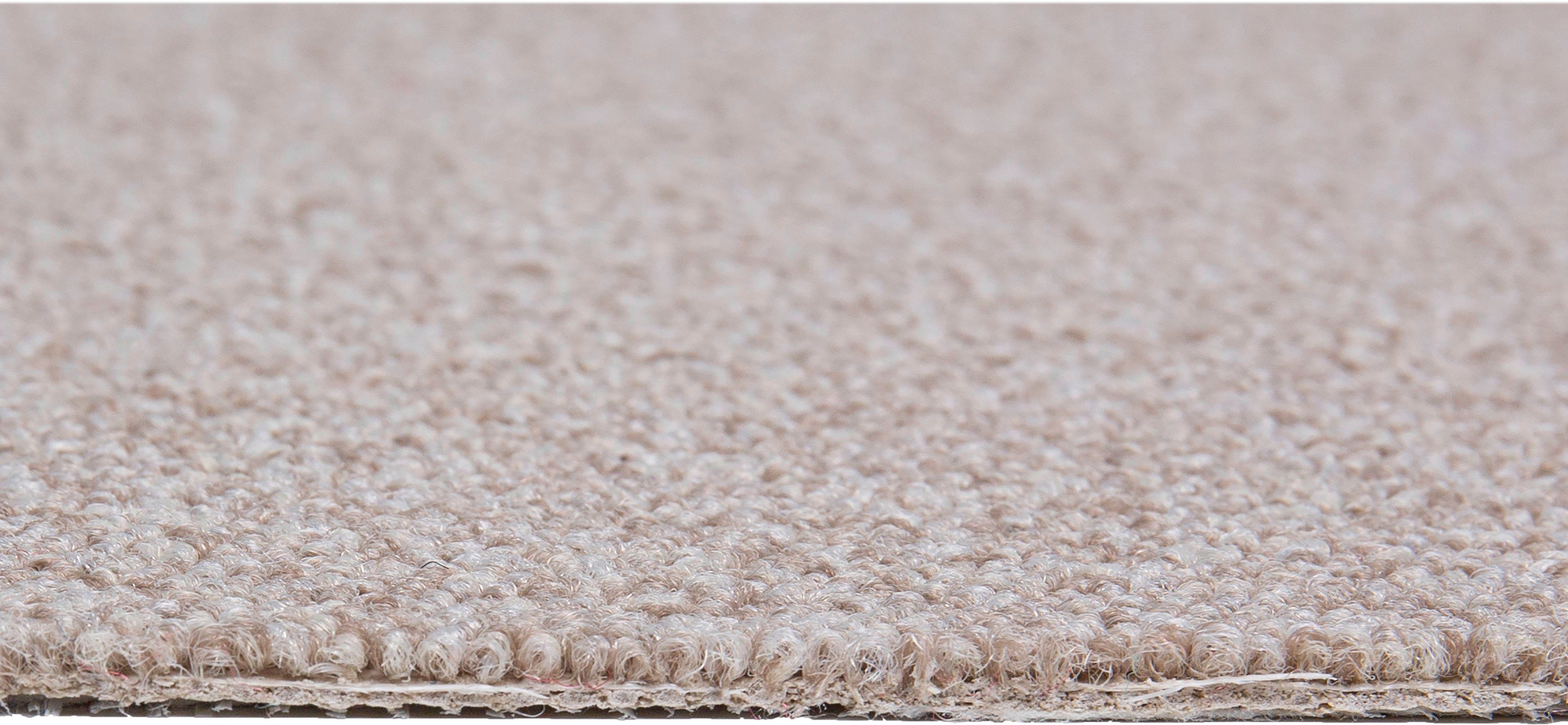 mm, strapazierfähig meliert, Breite Schlinge Coupon rechteckig, oder Matz, sand Teppichboden pflegeleicht 400 6 cm Andiamo, 500 cm, Höhe: &