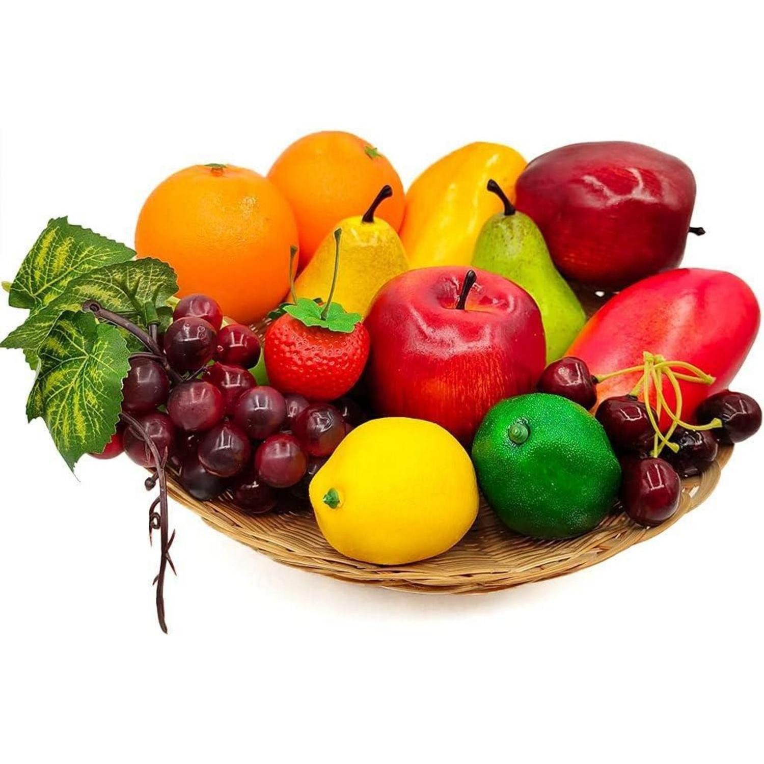 Kunstpflanze Künstliches Obst Set 17-teilig
