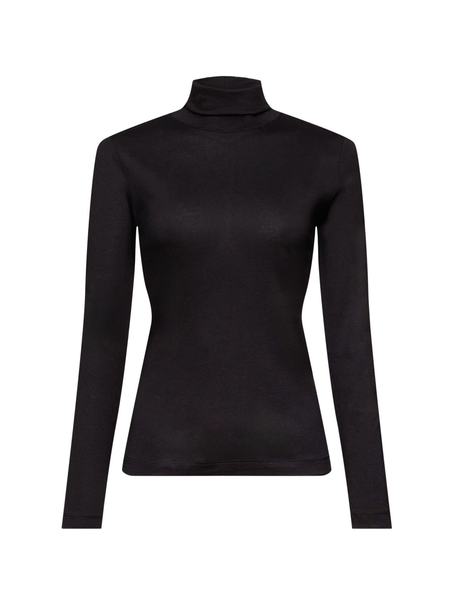 Esprit Langarmshirt Jersey-Longsleeve mit Rollkragen (1-tlg) BLACK | Shirts
