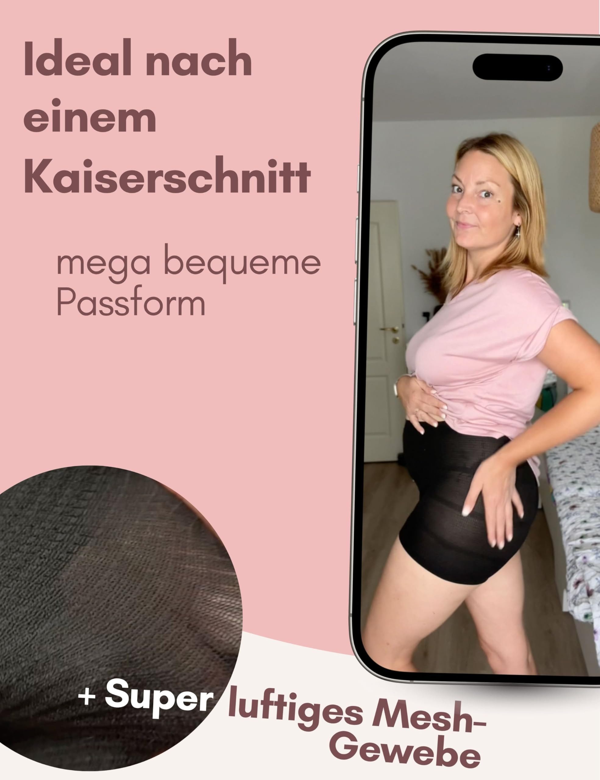 Mrs. Mum Funktionsunterhose Wochenbett Unterwäsche I Postpartum Unterwäsche waschbar I (7 STK) Made in EU I Kaiserschnitt Unterhose – Bild 4 von 5
