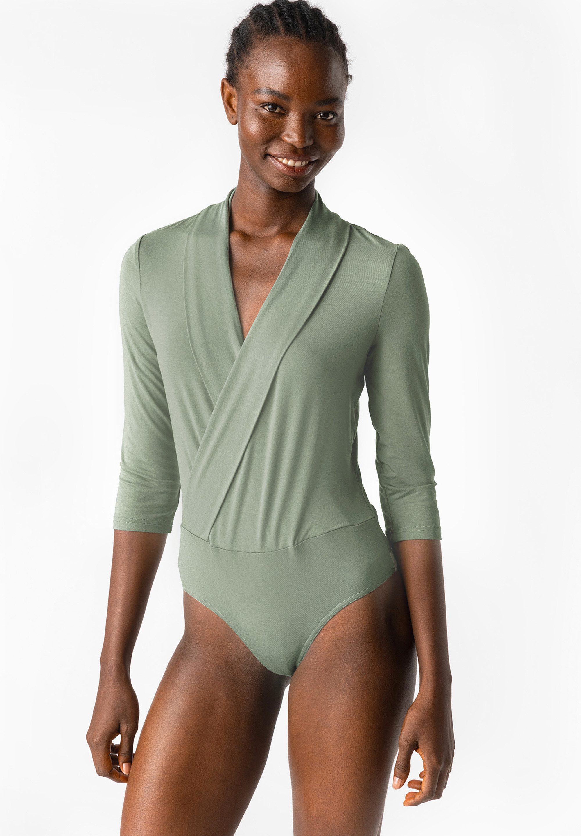 Les Lunes Langarmbody Toni Wickelelement, zum Stillen geeignet, V-Ausschnit günstig online kaufen