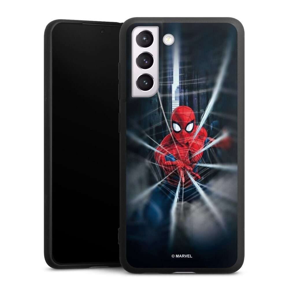 DeinDesign Handyhülle Marvel Spider-Man Kinofilm Spider-Man Webs In Action, Samsung Galaxy S21 FE 5G Silikon Hülle Premium Case Handy Schutzhülle