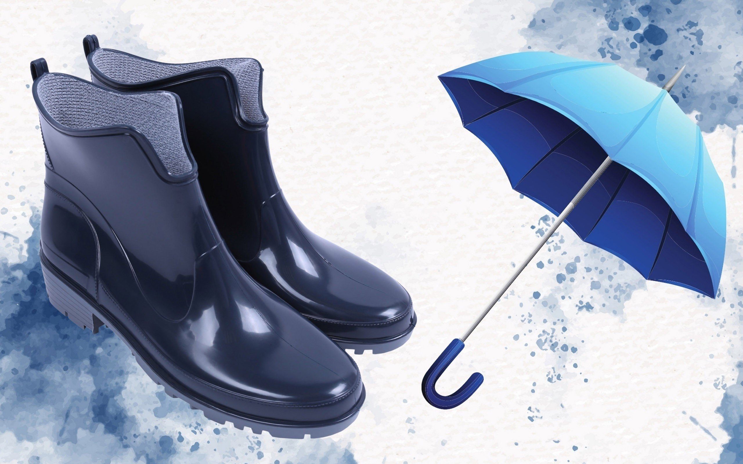 Sarcia.eu Dunkelblaue, kurze Gummistiefel Regenstiefe Gartenstiefel günstig online kaufen