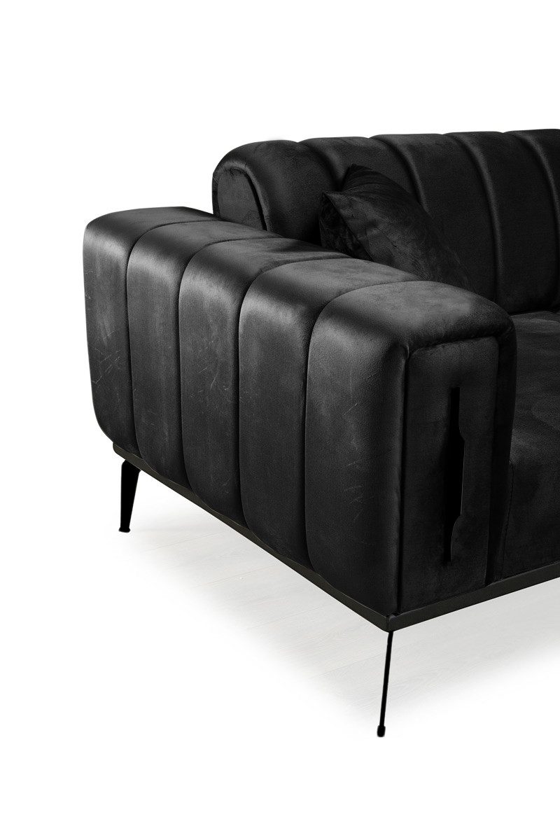 Palms-Store Sofa Valenzo wählbar in 6 Samtfarben und Sitzvarianten, Spar-Set, 3-Sitzer mit integrierter Schlaffunktion