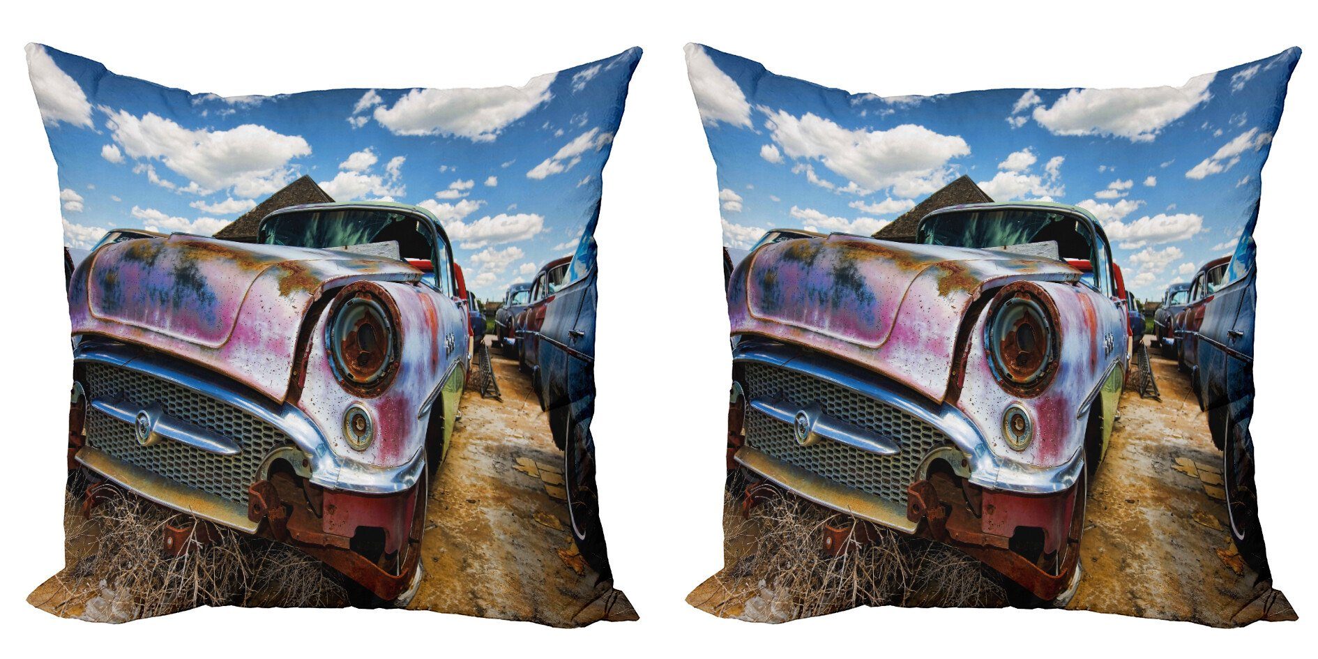 Jahrgang Abakuhaus Modern Accent Stück), Abandoned Cars Kissenbezüge (2 Doppelseitiger Rusty Digitaldruck,