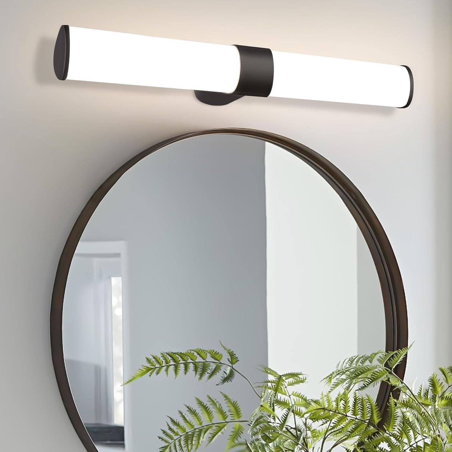 Nettlife LED Spiegelleuchte Bad Spiegellampe Badleuchte Chrom Wandlampe, LED fest integriert, Neutralweiß, Keller Küche