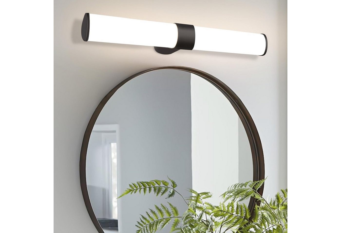 Nettlife LED Spiegelleuchte Bad Spiegellampe Badleuchte Chrom Wandlampe, LED fest integriert, Neutralweiß, Keller Küche