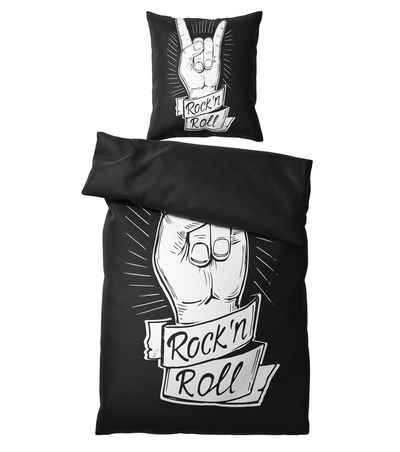 Bettwäsche Rock n Roll 135x200 cm, Bettbezug und Kissenbezug, Sanilo, Baumwolle, 2 teilig