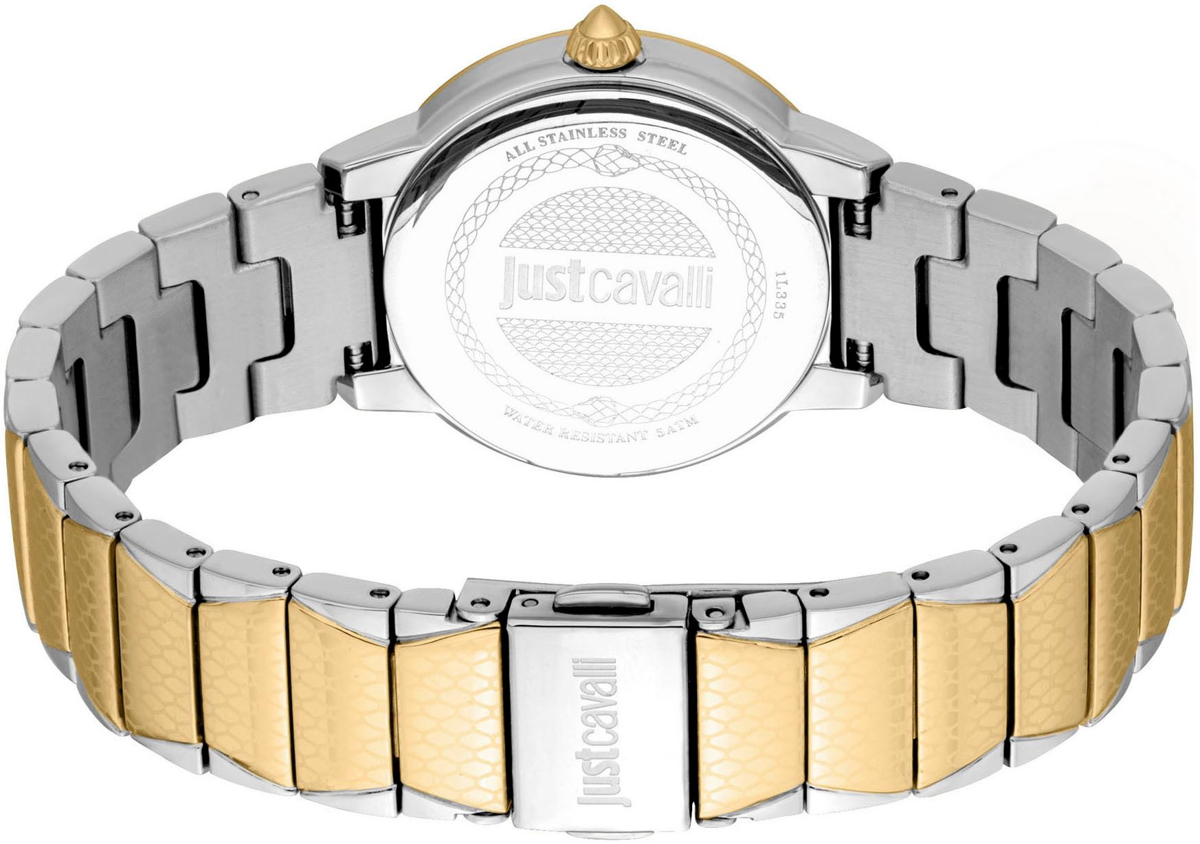 Just Cavalli Time Quarzuhr Animalier JC1L335M0045, Armbanduhr, Damenuhr, Kristallsteine, analog, Edelstahlarmband