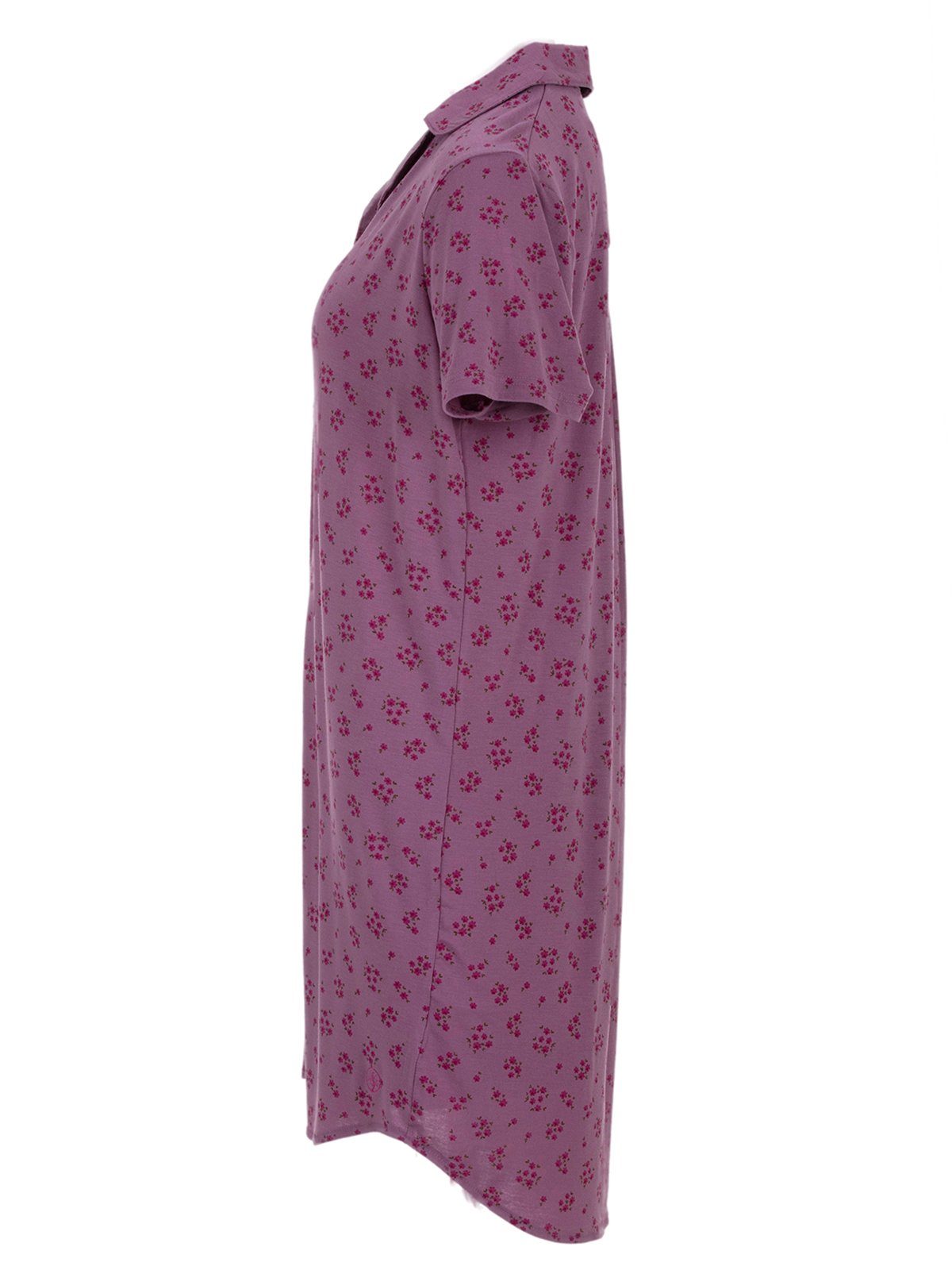 zeitlos Nachthemd Nachthemd Kurzarm - Blümchen Kragen günstig online kaufen