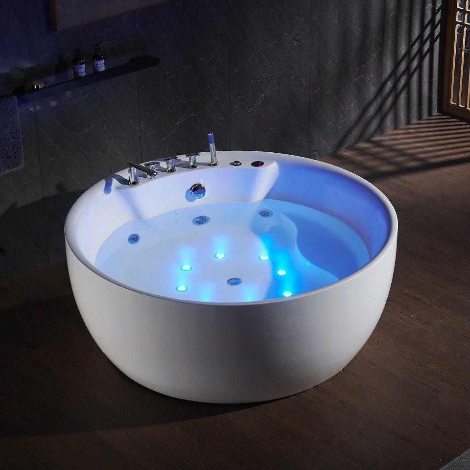 Thumbnail - Xlmoebel Badewanne Entspannungs-Whirlpool-Badewanne mit runden Formen, Spa-Funktion, (1-tlg), Hergestellt in Europa