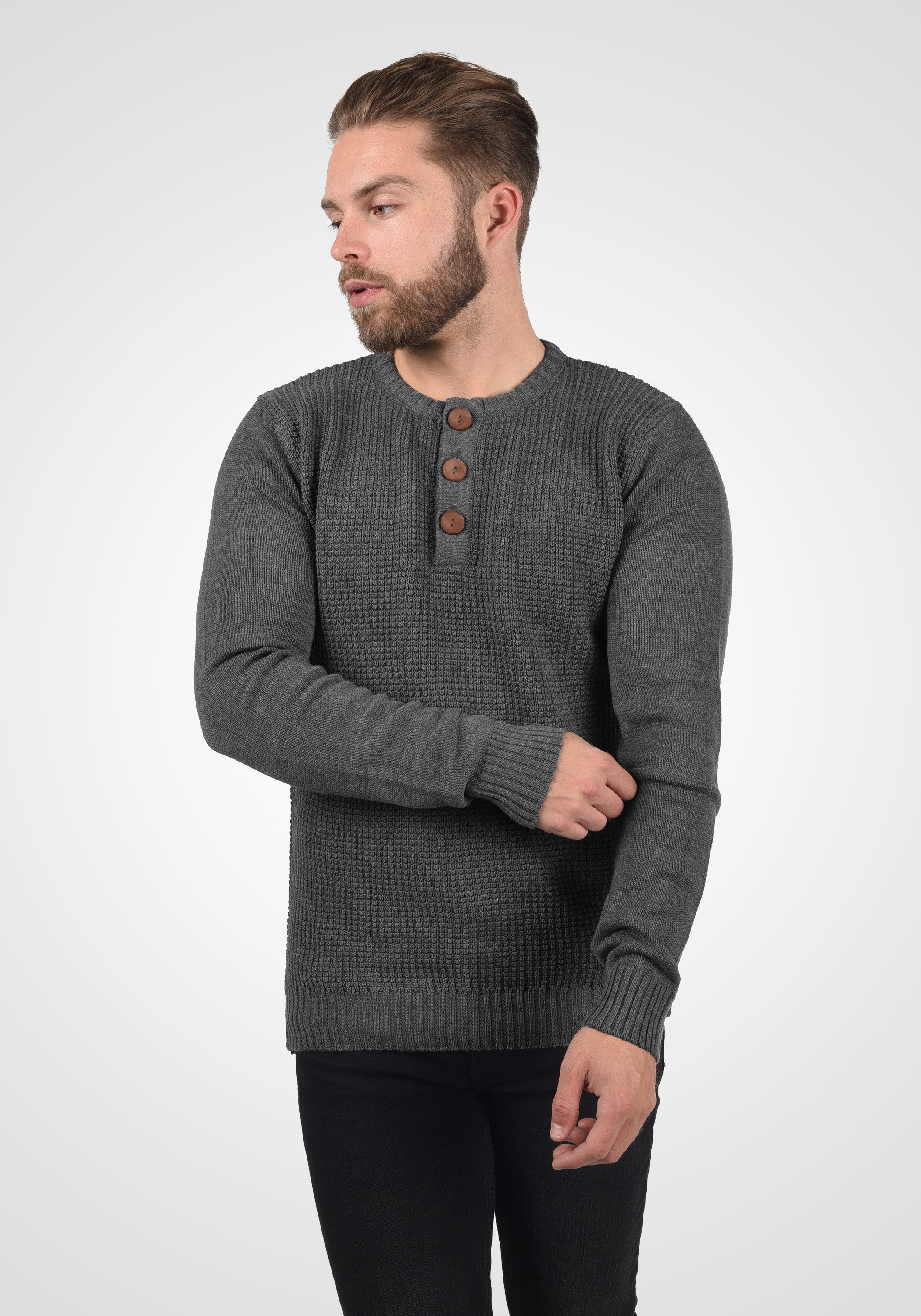 !Solid Strickpullover SDTerrance Strickpulli in Waffelstrick-Optik