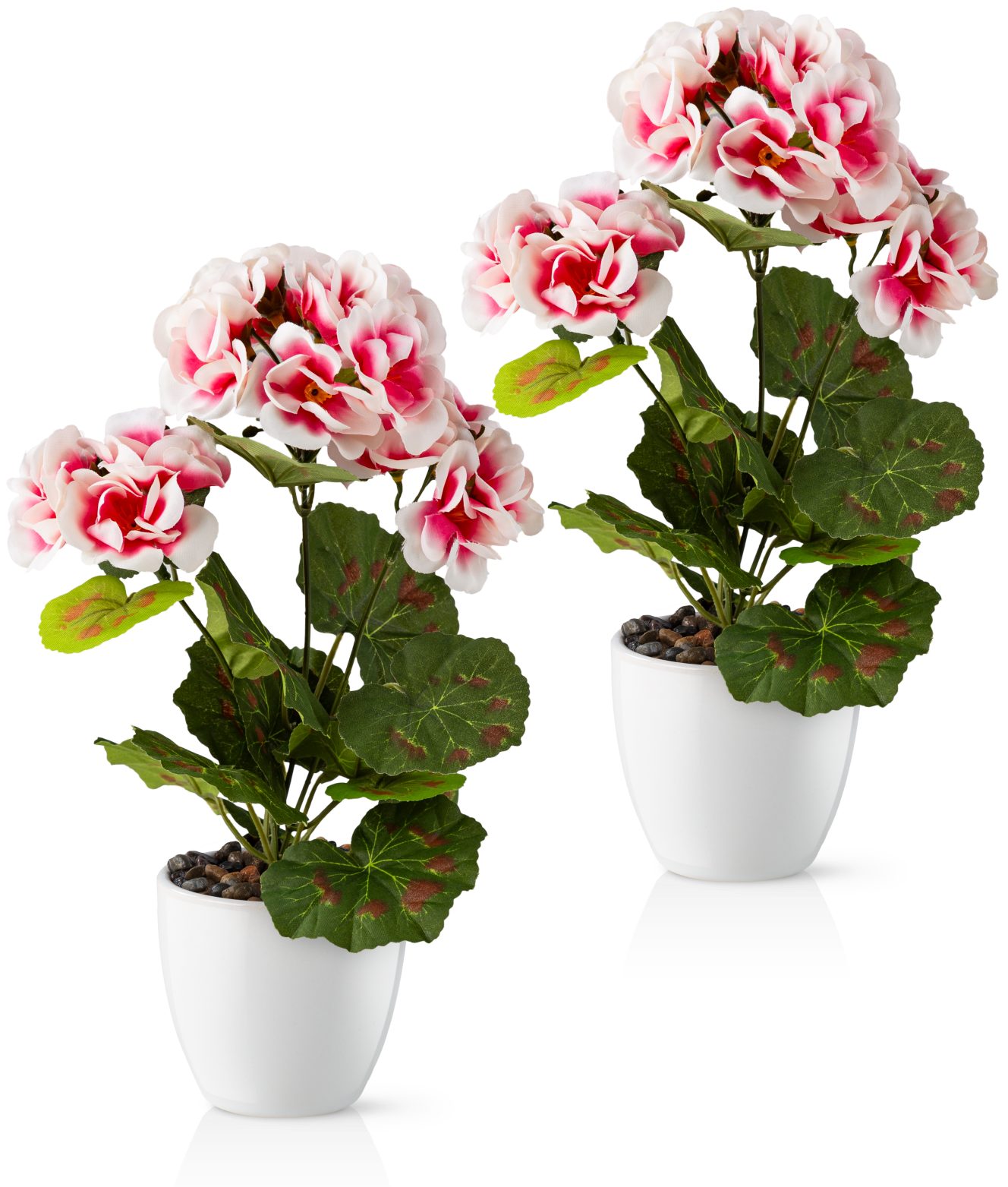 Kunstblume Kunstblumen im Topf, Künstliche Blumen wie echt, Deko Blumen Geranie, Kamelie, Orchidee, Azalee, Veilchen, PASCH, Hochwertiger Keramiktopf