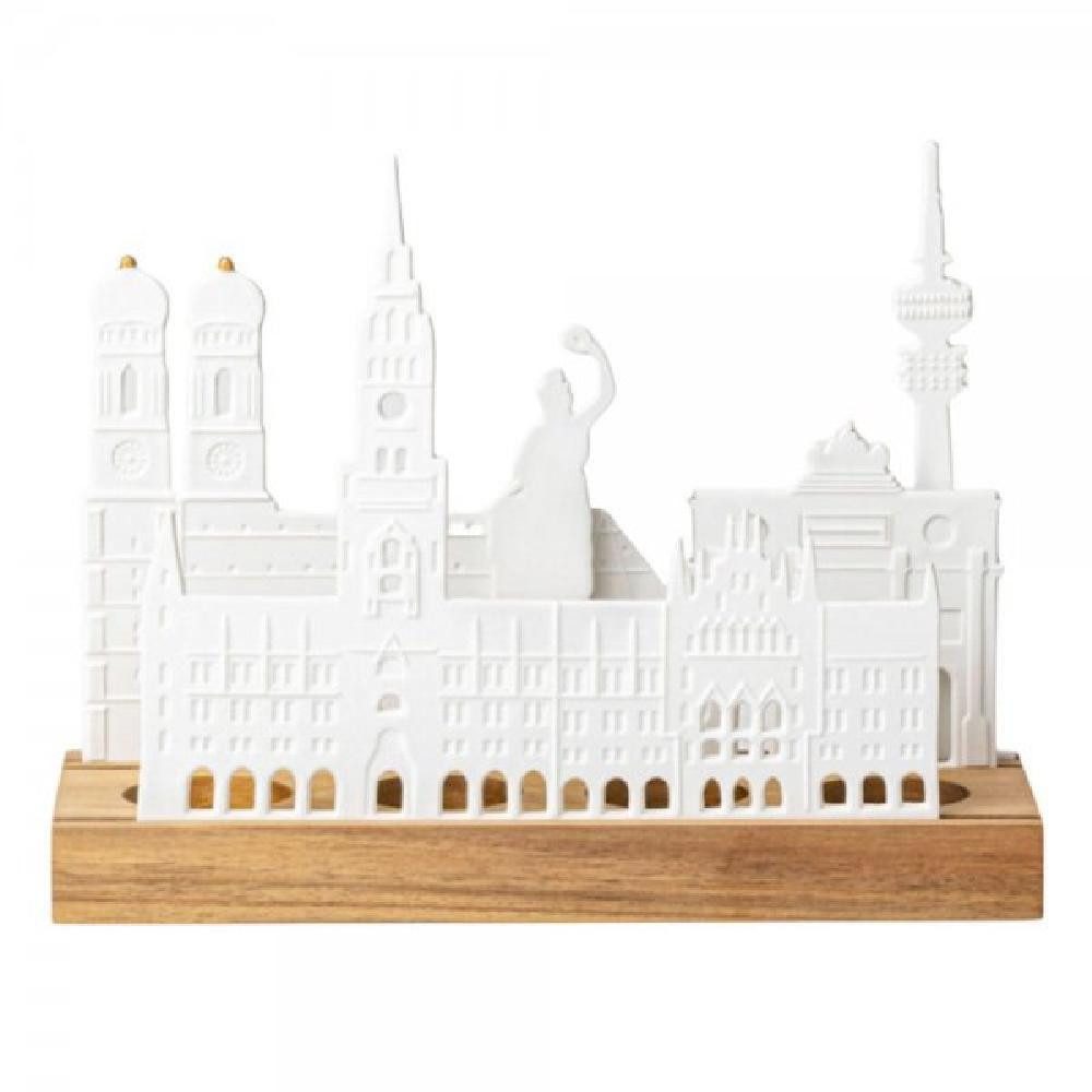 Räder Kerzenhalter Design Lichtobjekt Stadtsilhouette München Weiß günstig online kaufen