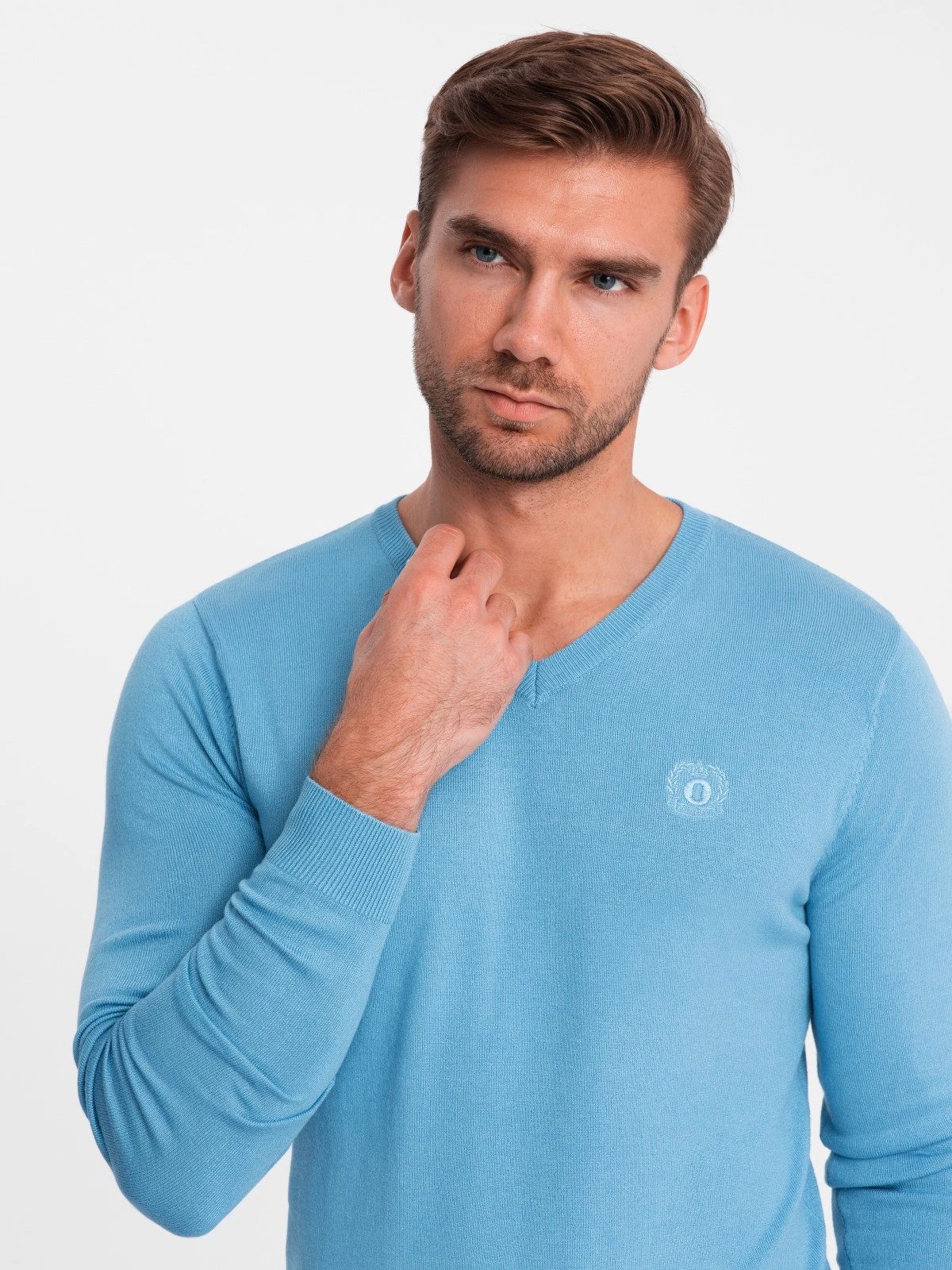 OMBRE V-Ausschnitt-Pullover Eleganter Herrenpullover mit V-Ausschnitt günstig online kaufen