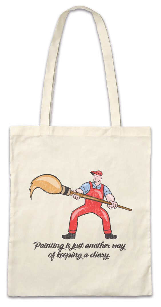Beuteltasche Painting Stofftasche Maler Painter Artist Lackierer Handwerk Künstler