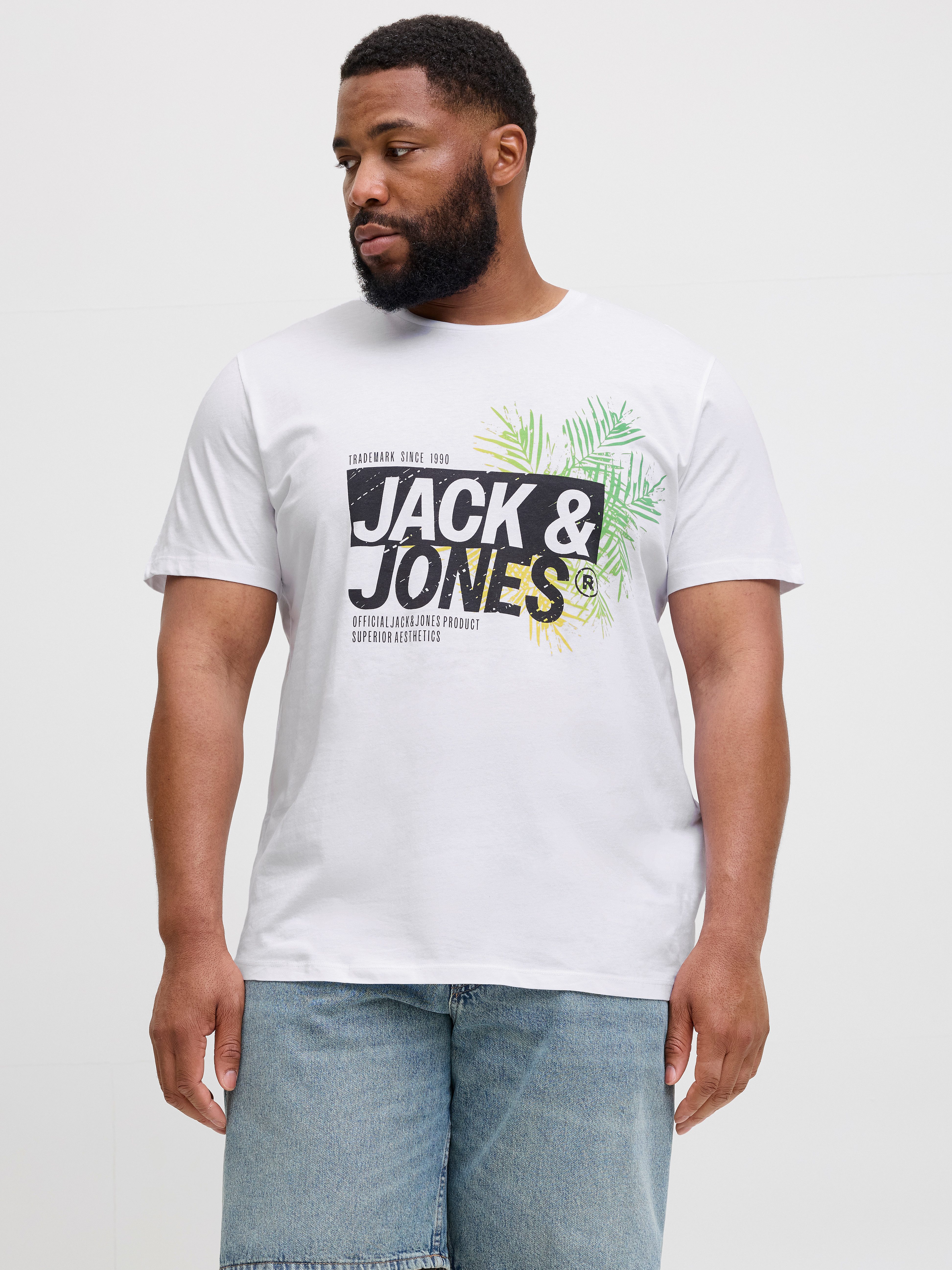 Jack & Jones JJBeau T-Shirt 3er Pack – Lässige Basic-Shirts Mit Frontprint, Kurzarm, Für Herren