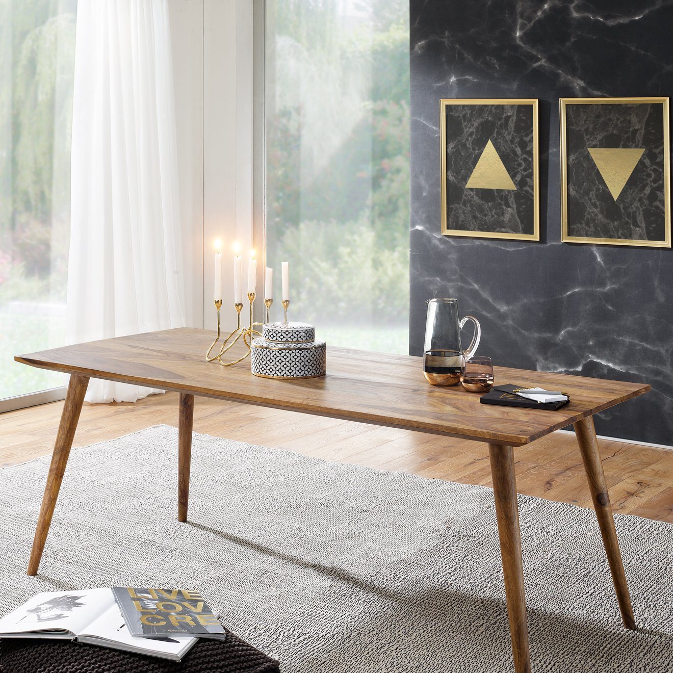 KADIMA DESIGN Esstisch Esszimmertisch 180x80x76 cm günstig online kaufen