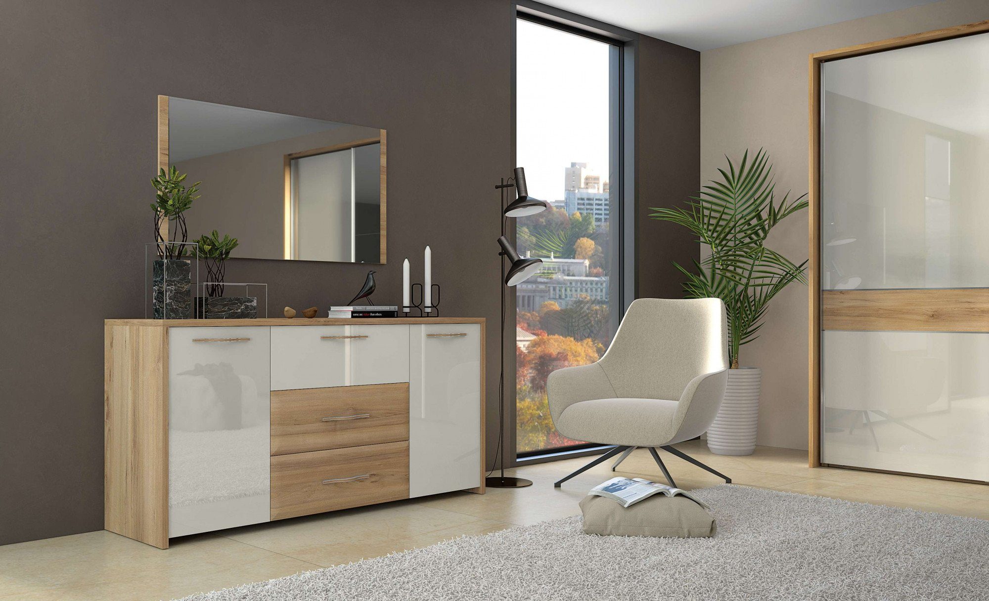 OTTO home Wandspiegel Gala, 123x65cm, FSC®-zertifizierter Holzwerkstoff, melaminbeschichtet, pflegeleicht