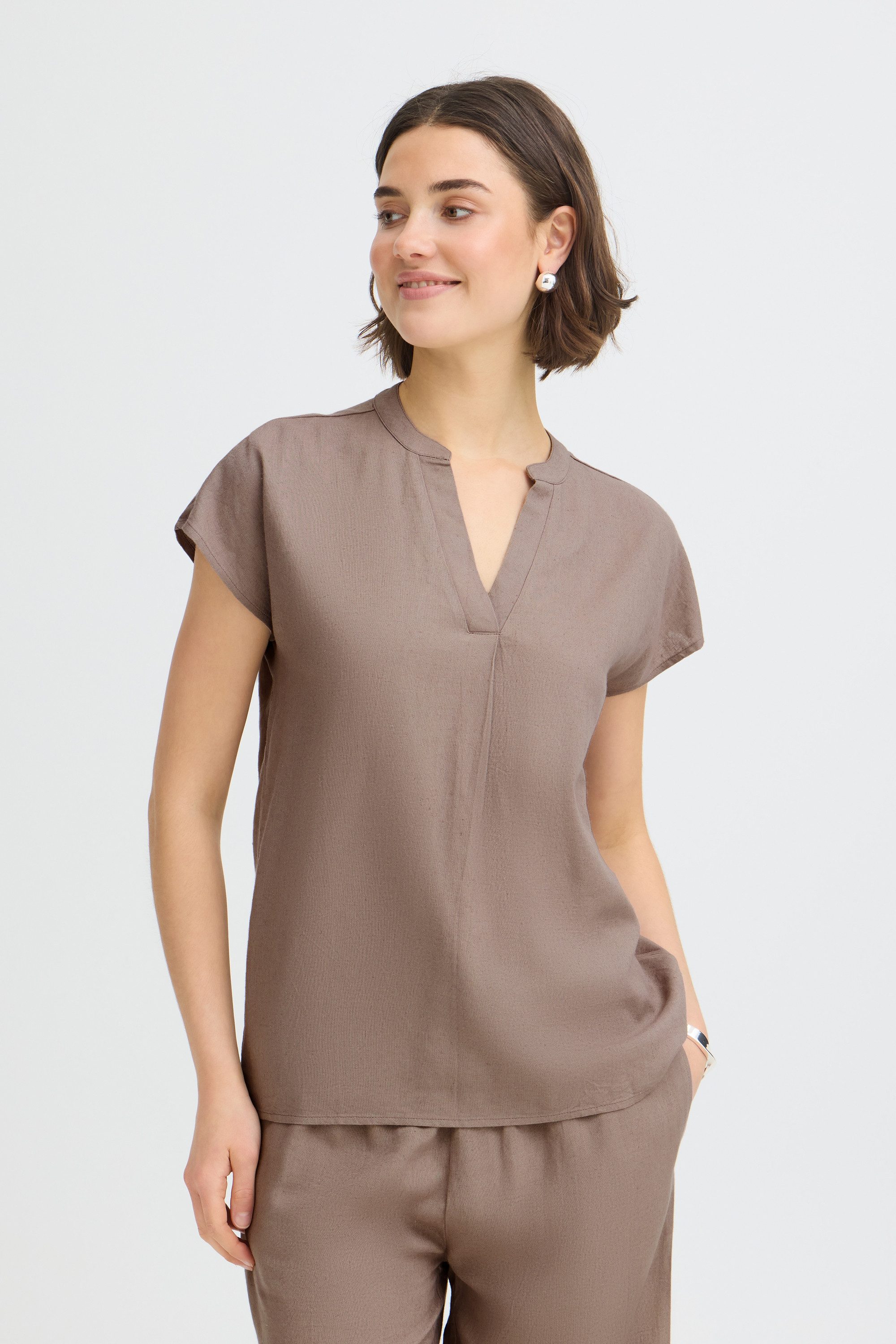 Kurzarmbluse Kurzarm-Bluse FRJETT