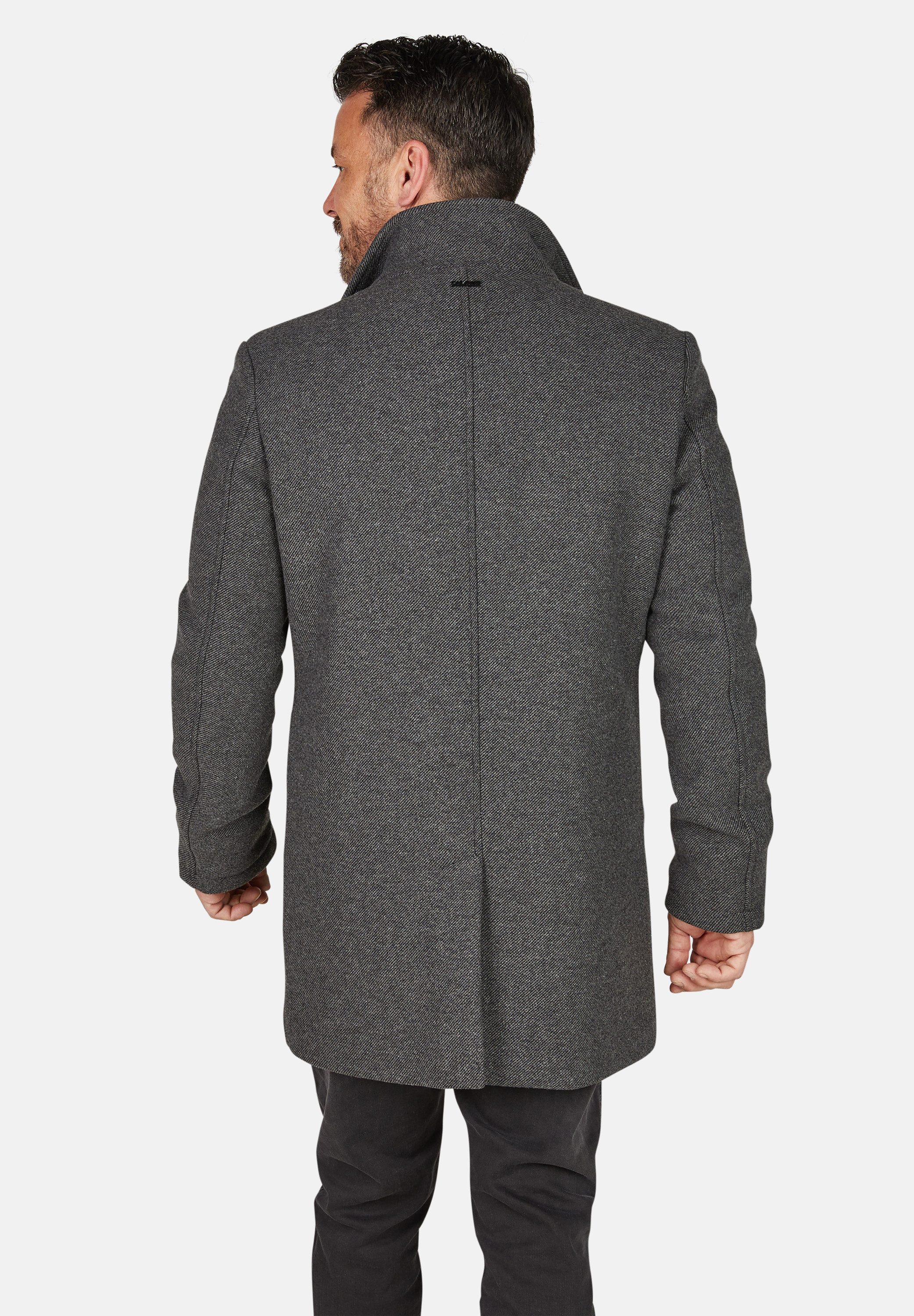 Calamar Wollmantel Eleganter Wollmantel Twill