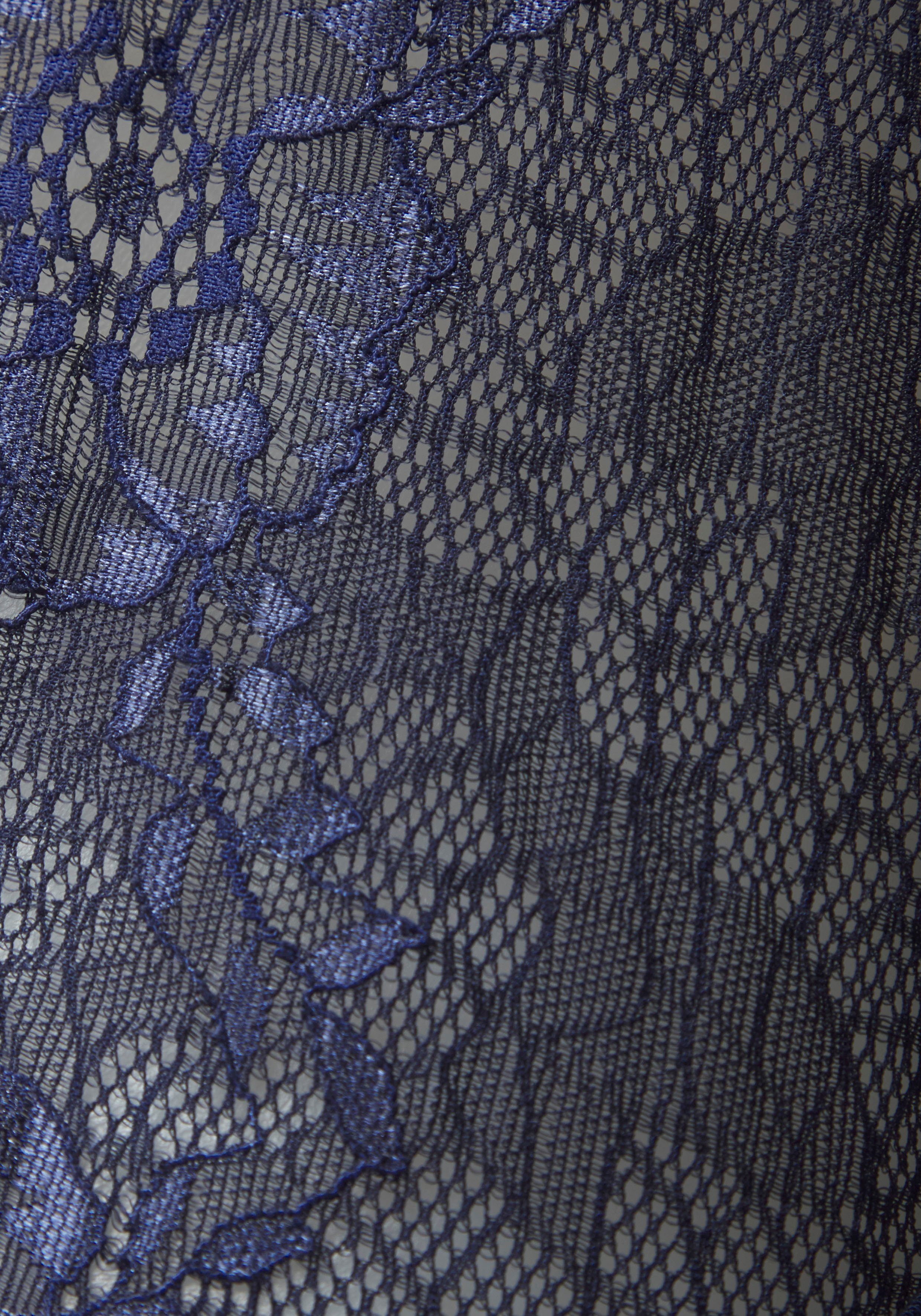 Nachthemd Spitzendetails nachtblau mit LASCANA