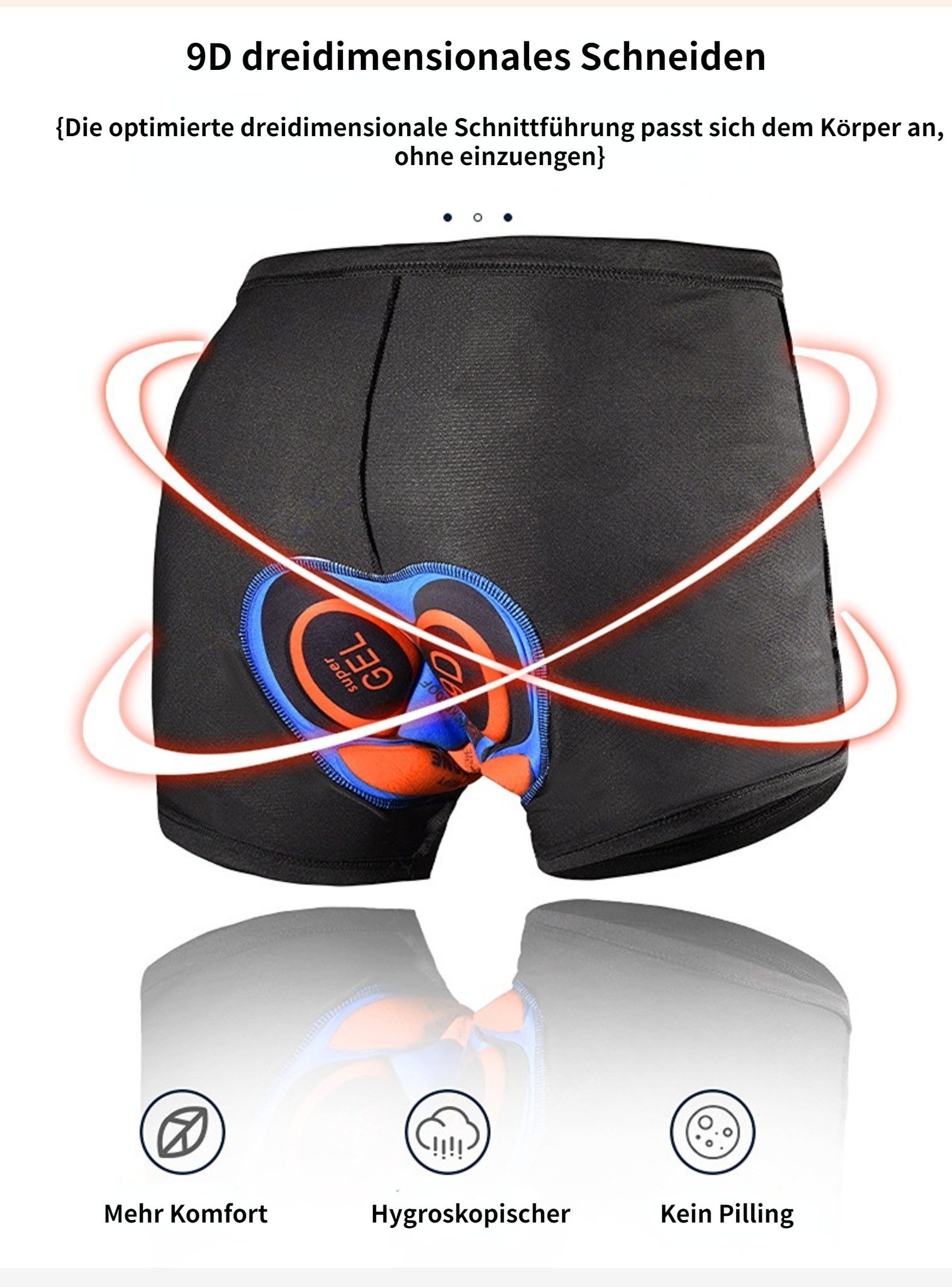 Blusmart Radlerhose Unisex-Radhose (Atmungsaktiv und schnelltrocknend, hohe Elastizität, weich, 1-tlg., 9D Silikonschwammkissen) Radfahren, Treten, freie Dehnung