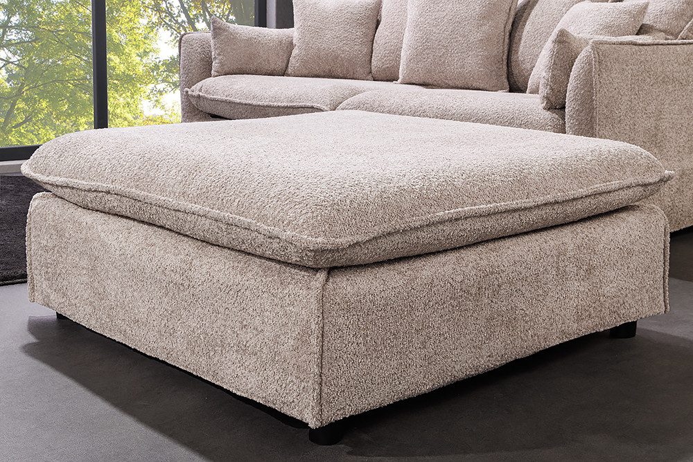 riess-ambiente Fußhocker HEAVEN 100cm beige · Hussensofa inkl. Kissen und a günstig online kaufen