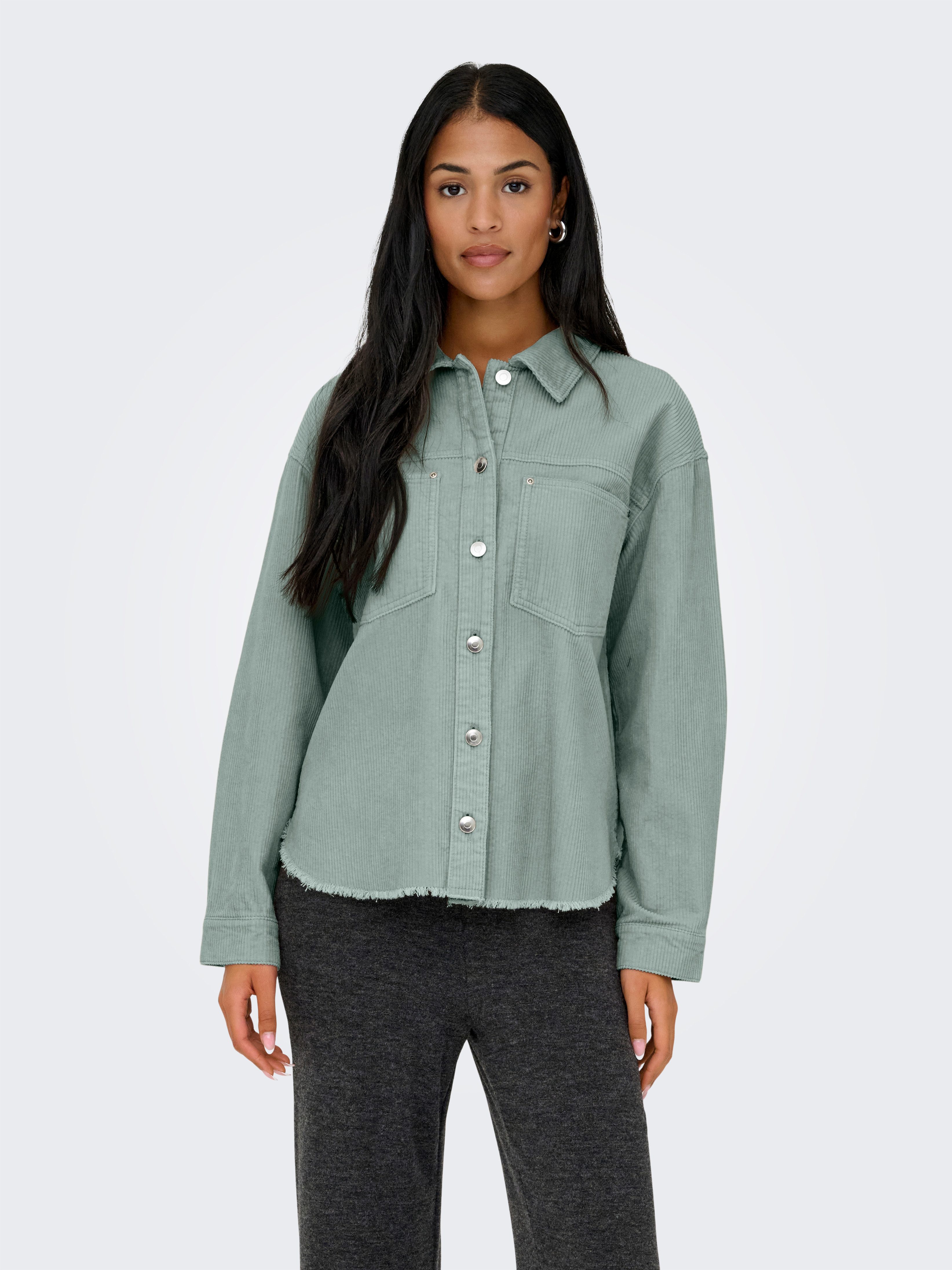 ONLY Hemdbluse ONLMAIKO-BITTEN L/S CORD SHACKET CC PNT mit Brusttaschen, le günstig online kaufen