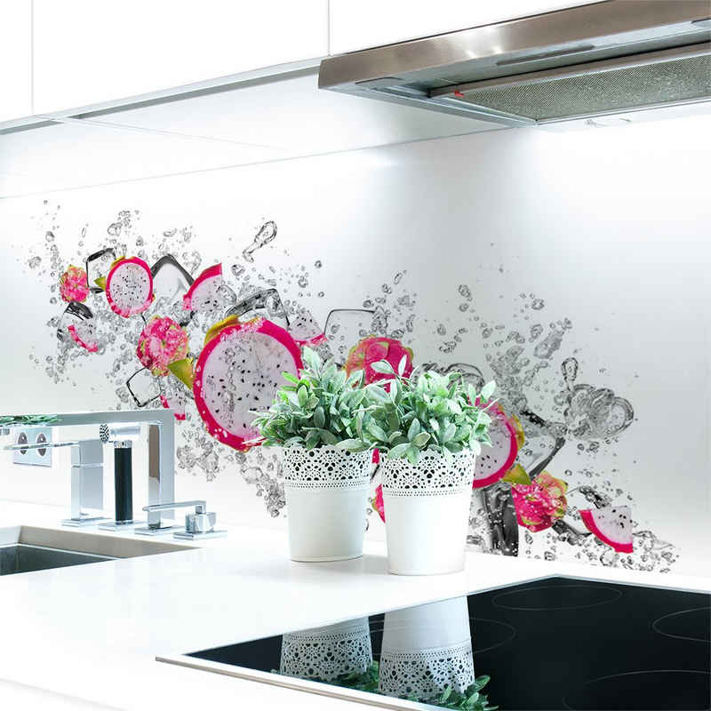 DRUCK-EXPERT Küchenrückwand Küchenrückwand Drachenfrucht Eis Hart-PVC 0,4 mm selbstklebend
