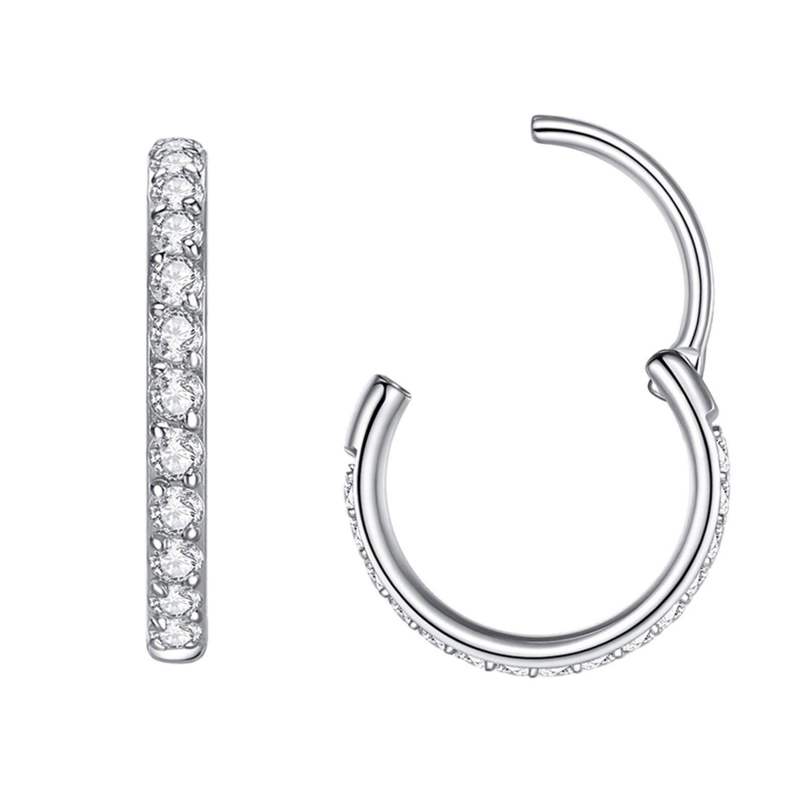 POCHUMIDUU Paar Ohrhänger S925 Silber Zirkonia Spirale Ohrringe für Frauen, Silberschmuck für Frauen aus 925er Sterlingsilbe