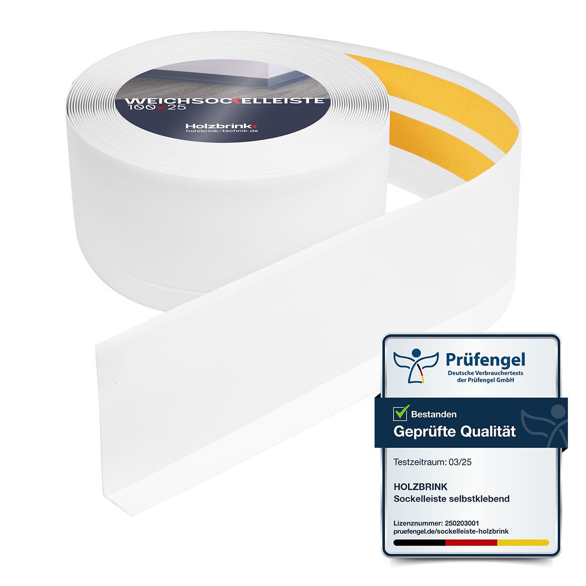 HOLZBRINK Sockelleiste HOLZBRINK selbstklebend PVC 100x25mm, 1 m, L: 100 cm günstig online kaufen