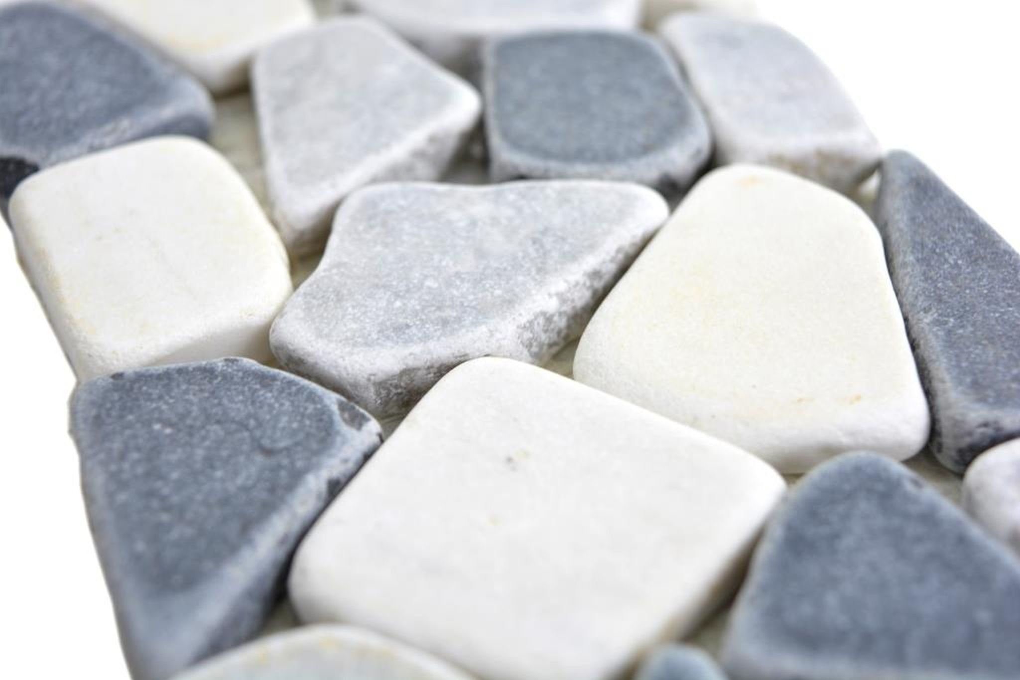 Mosani Fliesen-Bordüre Marmor Borde Bordüre grau weiß schwarz anthrazit bordüre