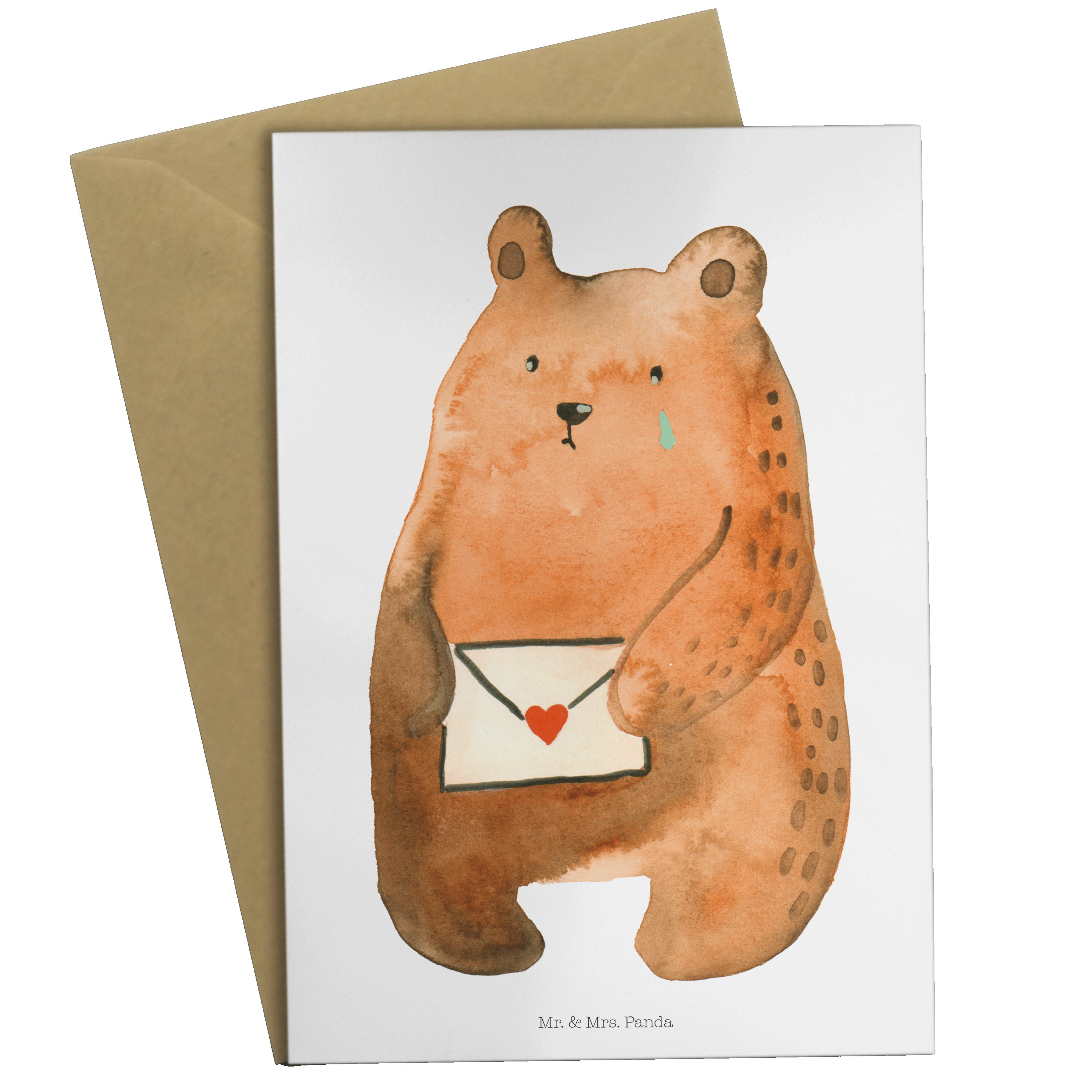 Weiß - Geschenk, dich Hochzeitskarte, Teddy vermisse Mr. Ich Mrs. & - Panda Karte, Bär Grußkarte