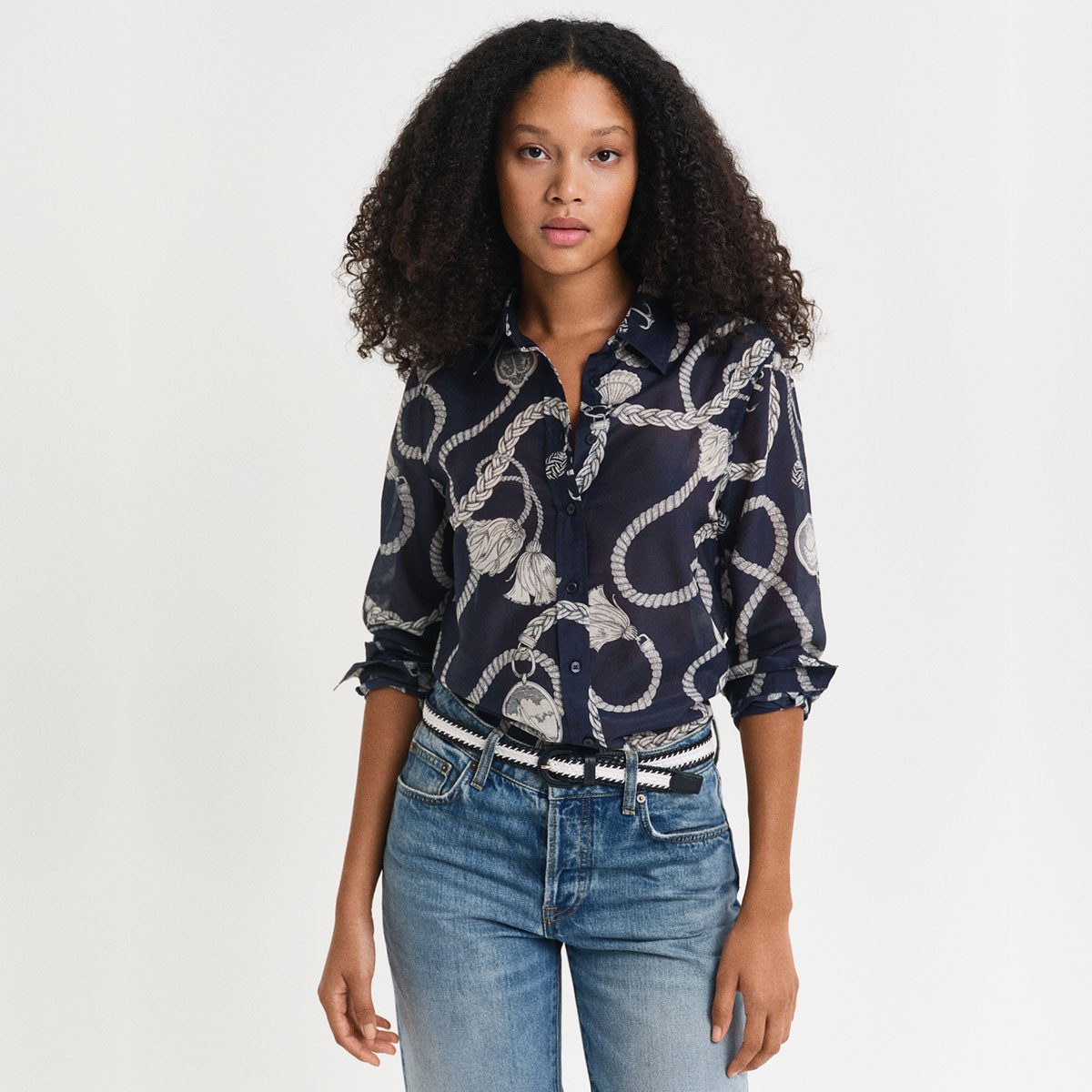 Gant Langarmbluse 4300456 Damen Sailing Print günstig online kaufen