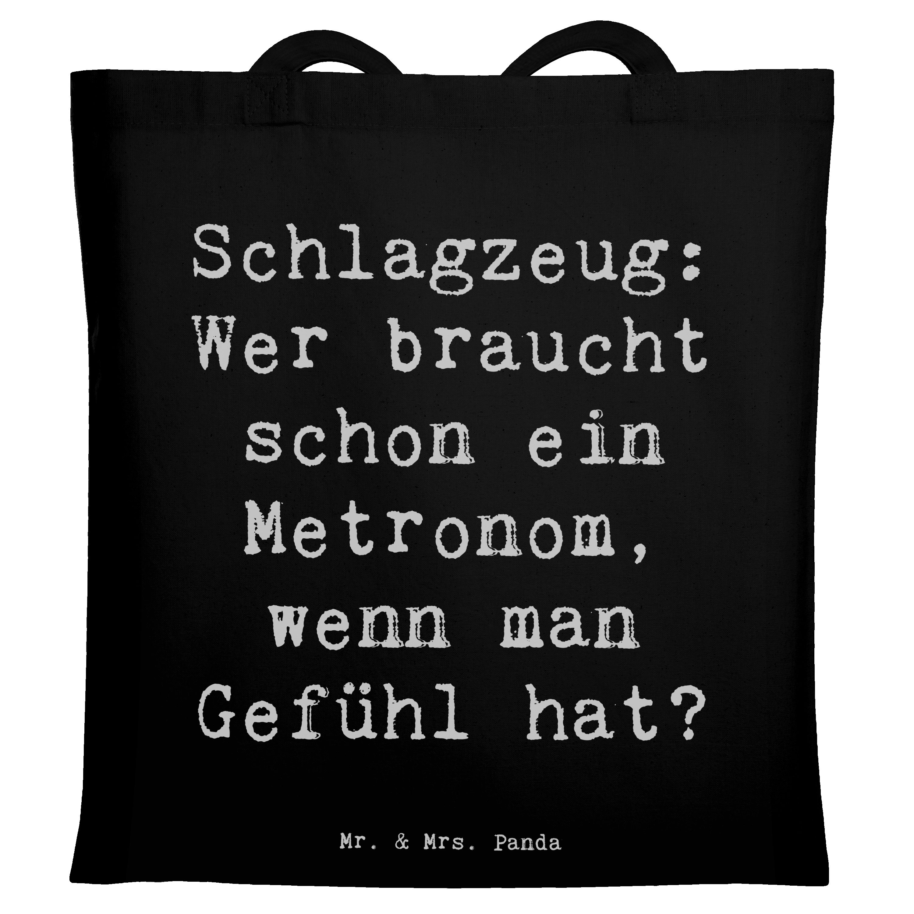 Tragetasche Schlagzeug Gefühl - Schwarz - Geschenk, Rhythmusgefühl, Tasche, Präse