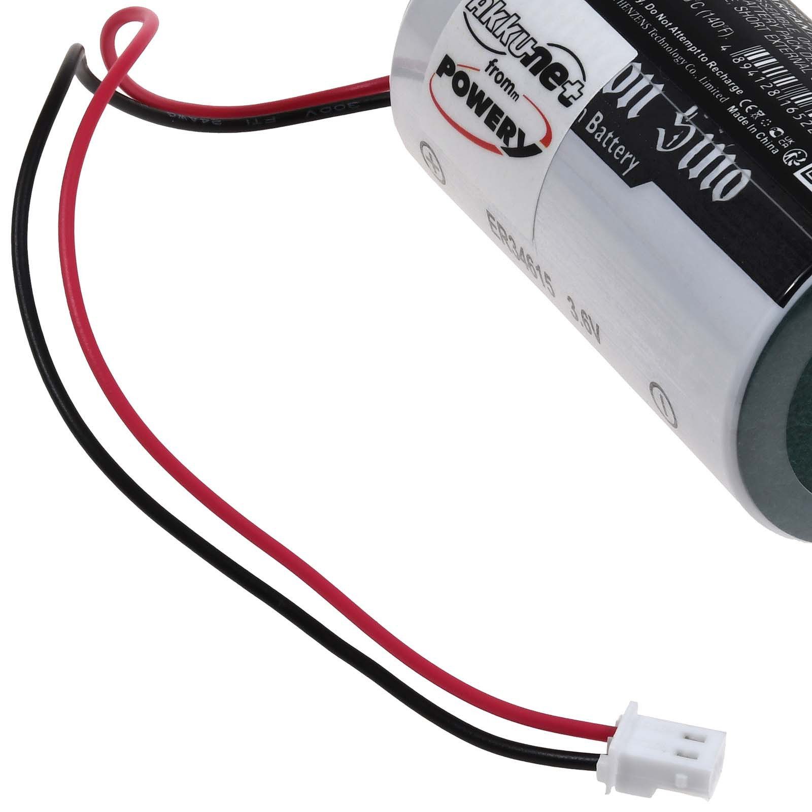 Powery Lithiumbatterie für Visonic Typ 09912K Batterie, (3.6 V)
