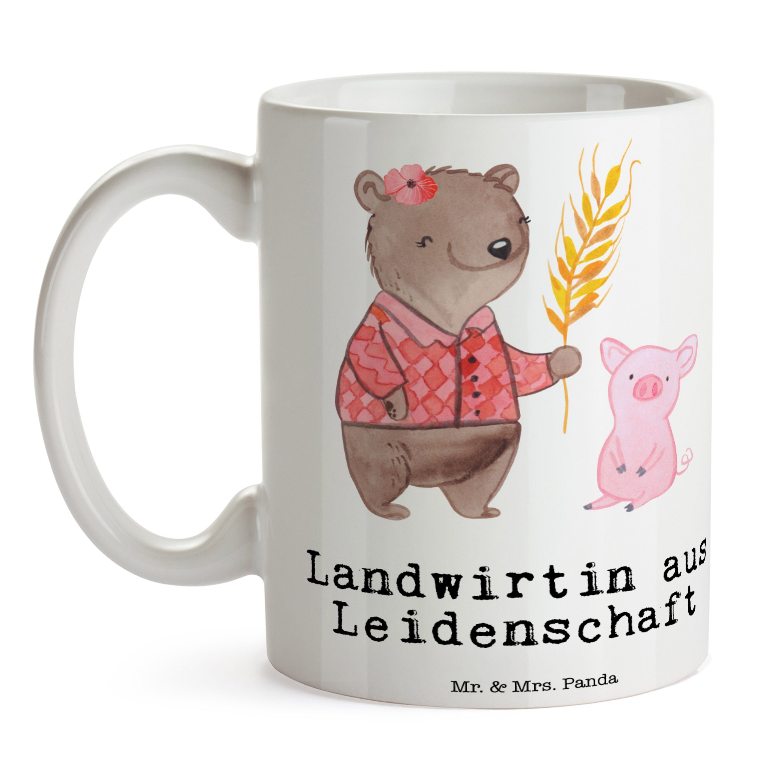 Mr. & Mrs. Weiß Bauernhof, Tasse Agronomin, Geschenk, Keramik Landwirtin - - Leidenschaft Panda aus