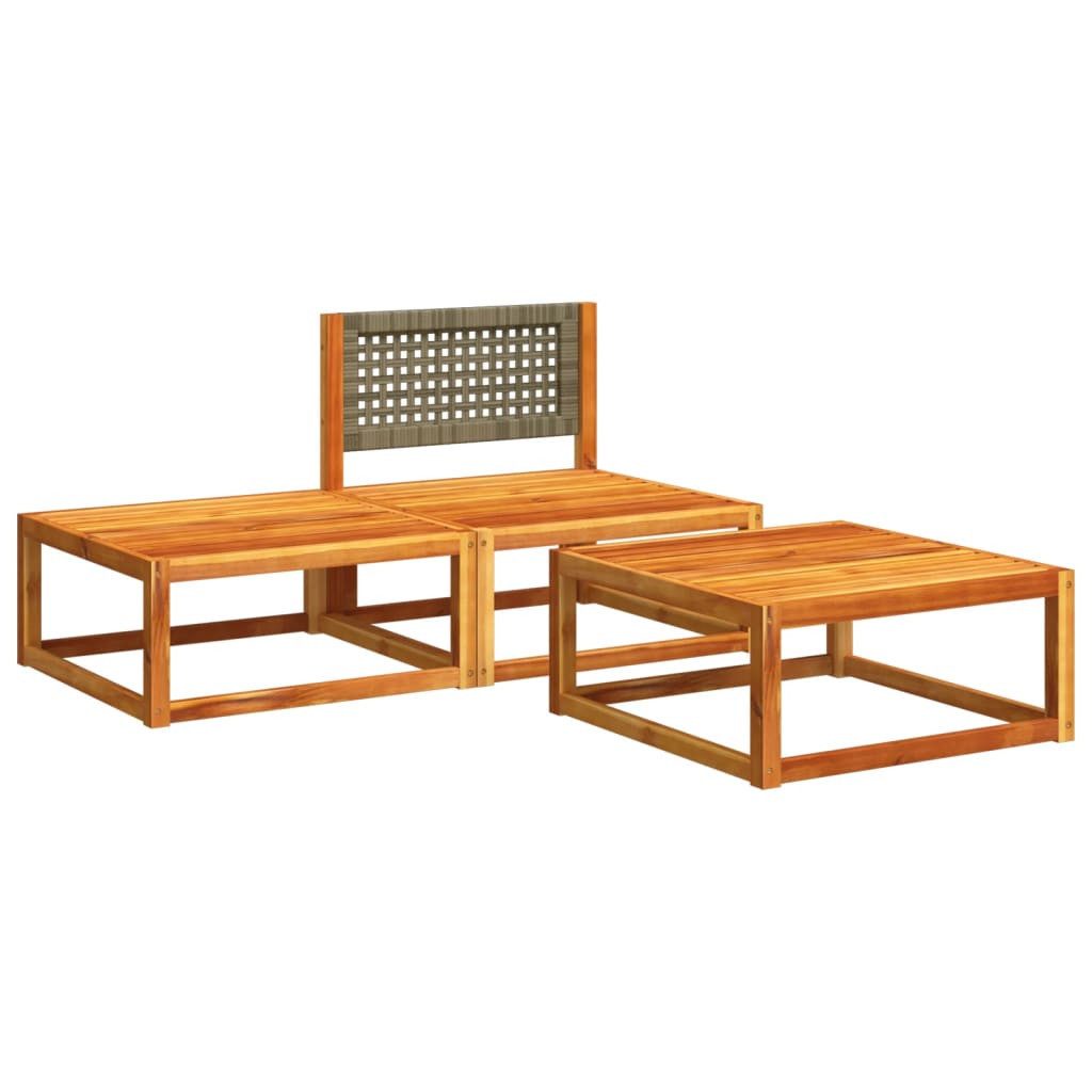 vidaXL Loungesofa 3-tlg. Garten-Sofagarnitur mit Kissen günstig online kaufen