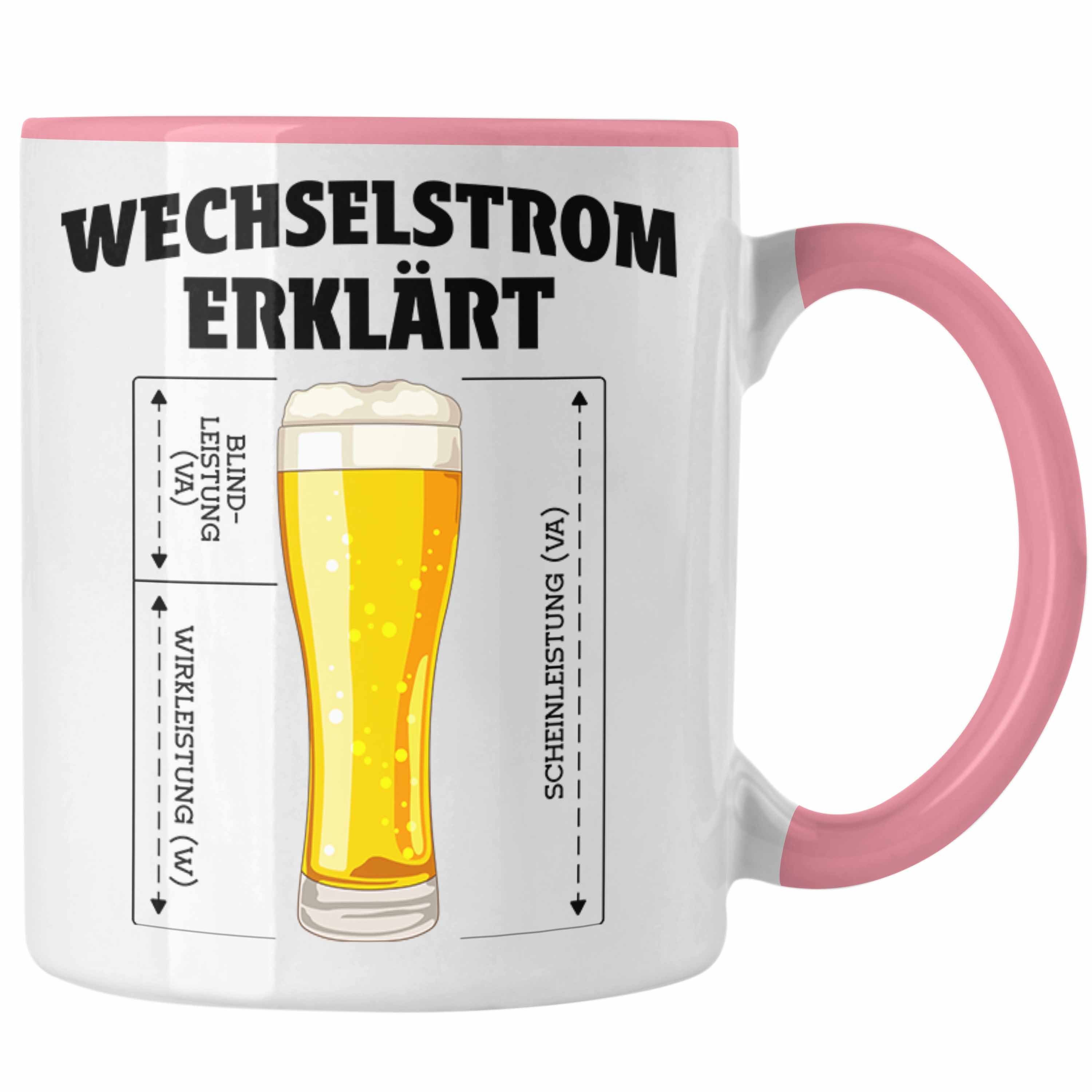 Trendation Tasse Trendation Rosa für Geschenk Männer Elektriker Geschenkidee Sprüche Elektroniker Elektriker Tasse - Geschenke