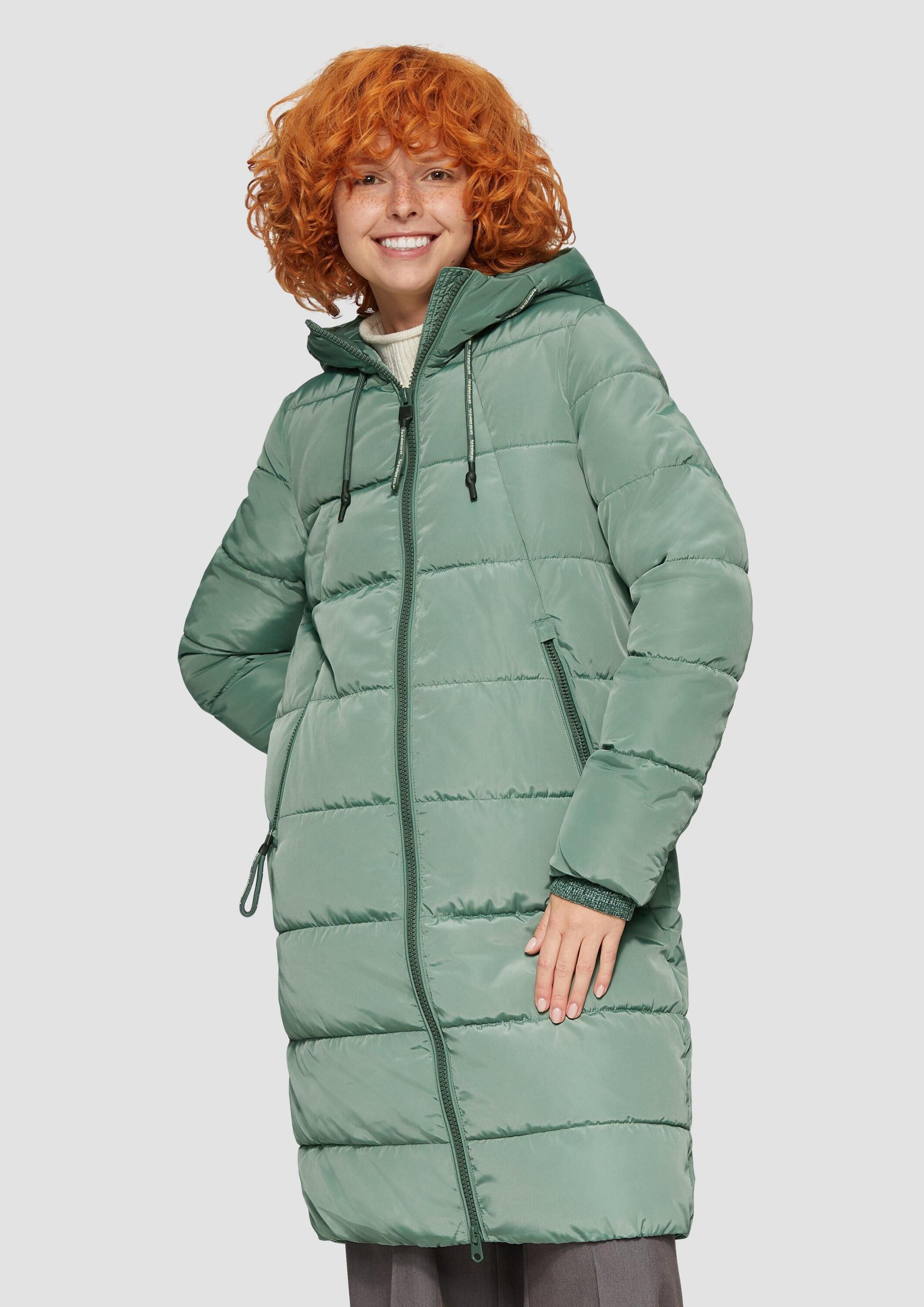 QS Wintermantel Outdoor-Mantel Gesteppter Mantel mit Kapuze