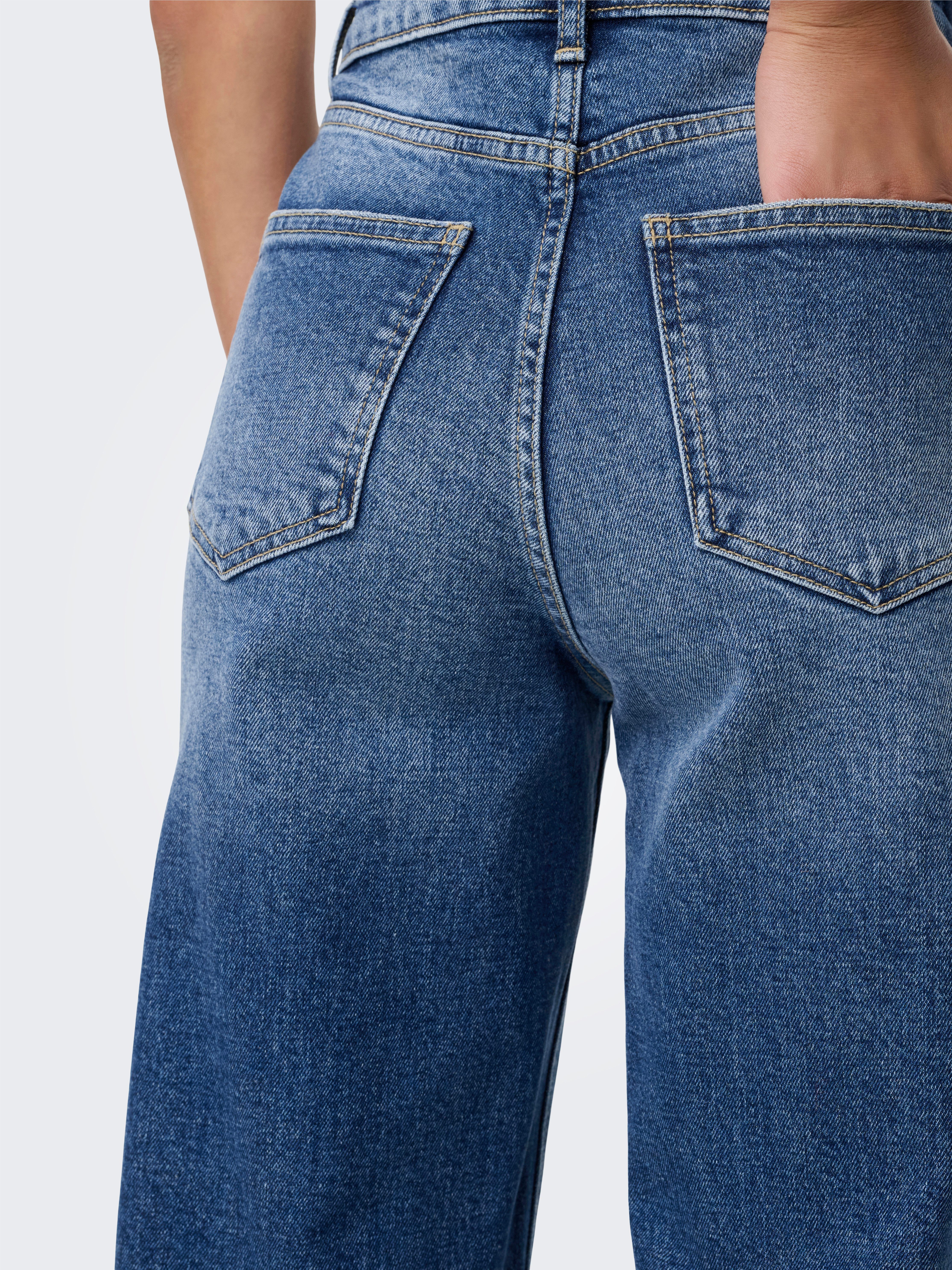 ONLY High-waist-Jeans ONLJUICY HW WIDE LEG DOT330 DNM NOOS Baumwollmischung, wide fit, high waist