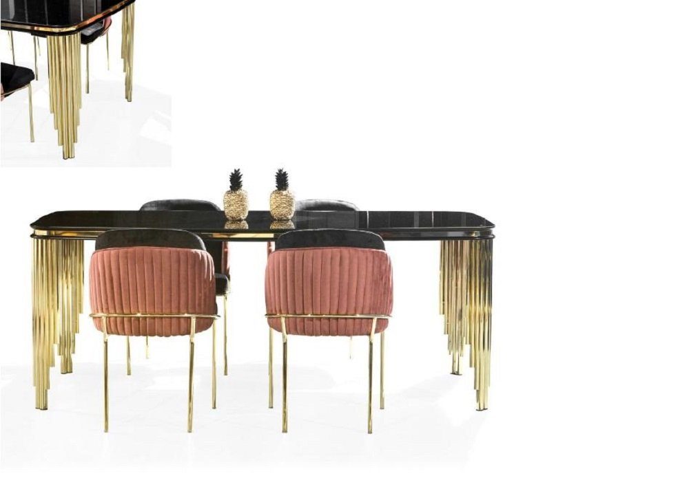 Set Kommode Essgarnitur 6tlg. Stühle JVmoebel Tisch Luxus 4x Design Esszimmer-Set Neu Gruppe