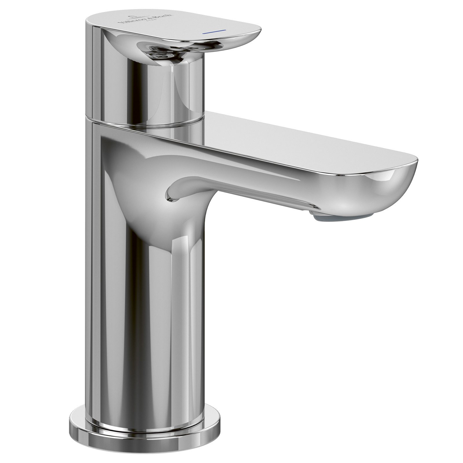 Villeroy & Boch Badarmatur O.novo Chrom Kaltwasser Kaltwasserarmatur, aus solidem Messing, einfach zu reinigen