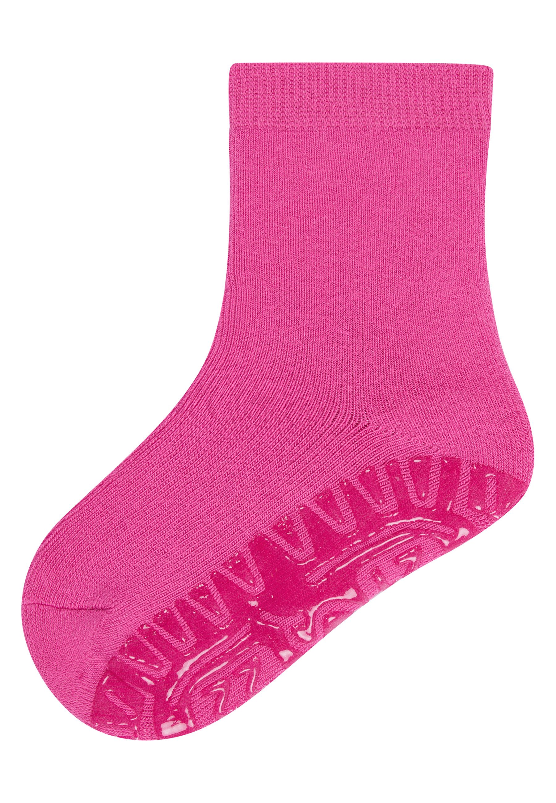 Sterntaler® ABS-Socken Fliesen Flitzer SOFT uni Rutschsocken mit Vollplüsch im Sohlenbereich, ABS- Söckchen