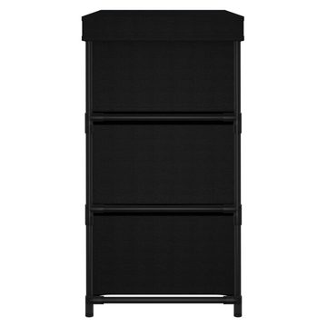 vidaXL Aktenschrank Aufbewahrungsschrank mit 6 Schubladen 552955 cm Schwarz Stahl