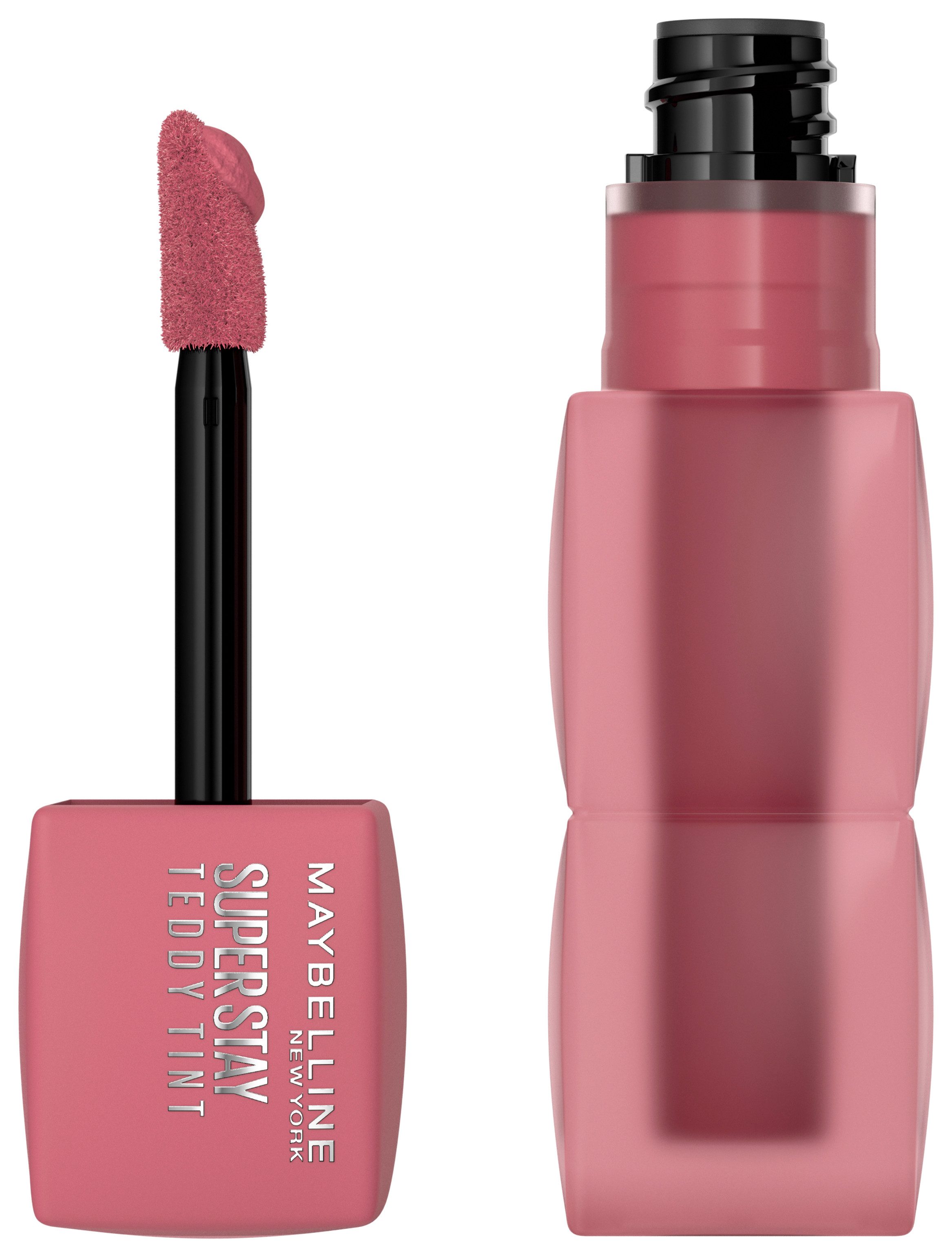 MAYBELLINE NEW YORK Lippenstift SUPER STAY TEDDY TINT LIPPENSTIFT, mit weichem Teddy-Applikator